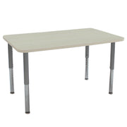 30" x 48" Rectangle La Madera Activity Table with Adjustable Super Legs - Asian Sand/Silver