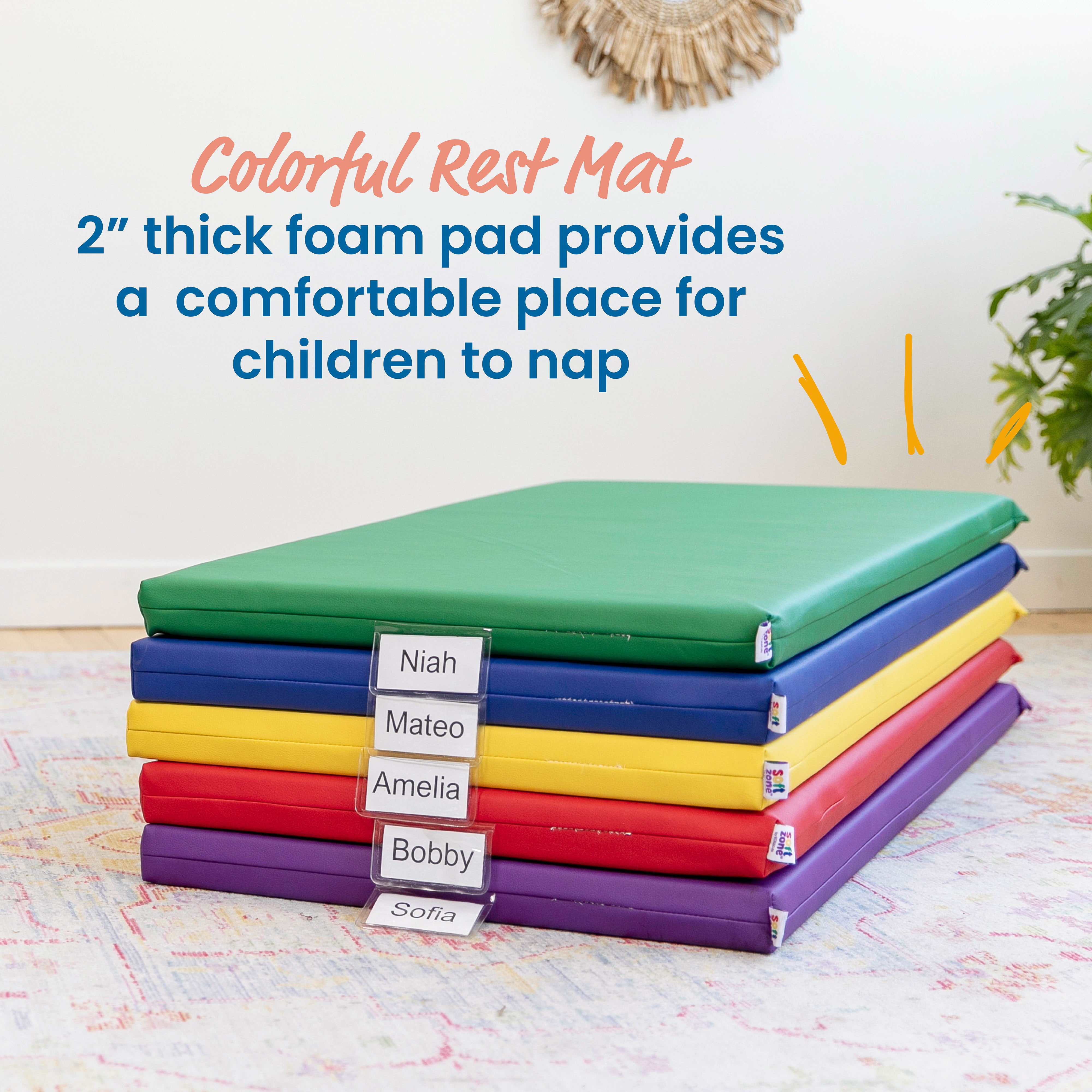 SoftZone Rainbow Rest Mat 5-Piece - Assorted