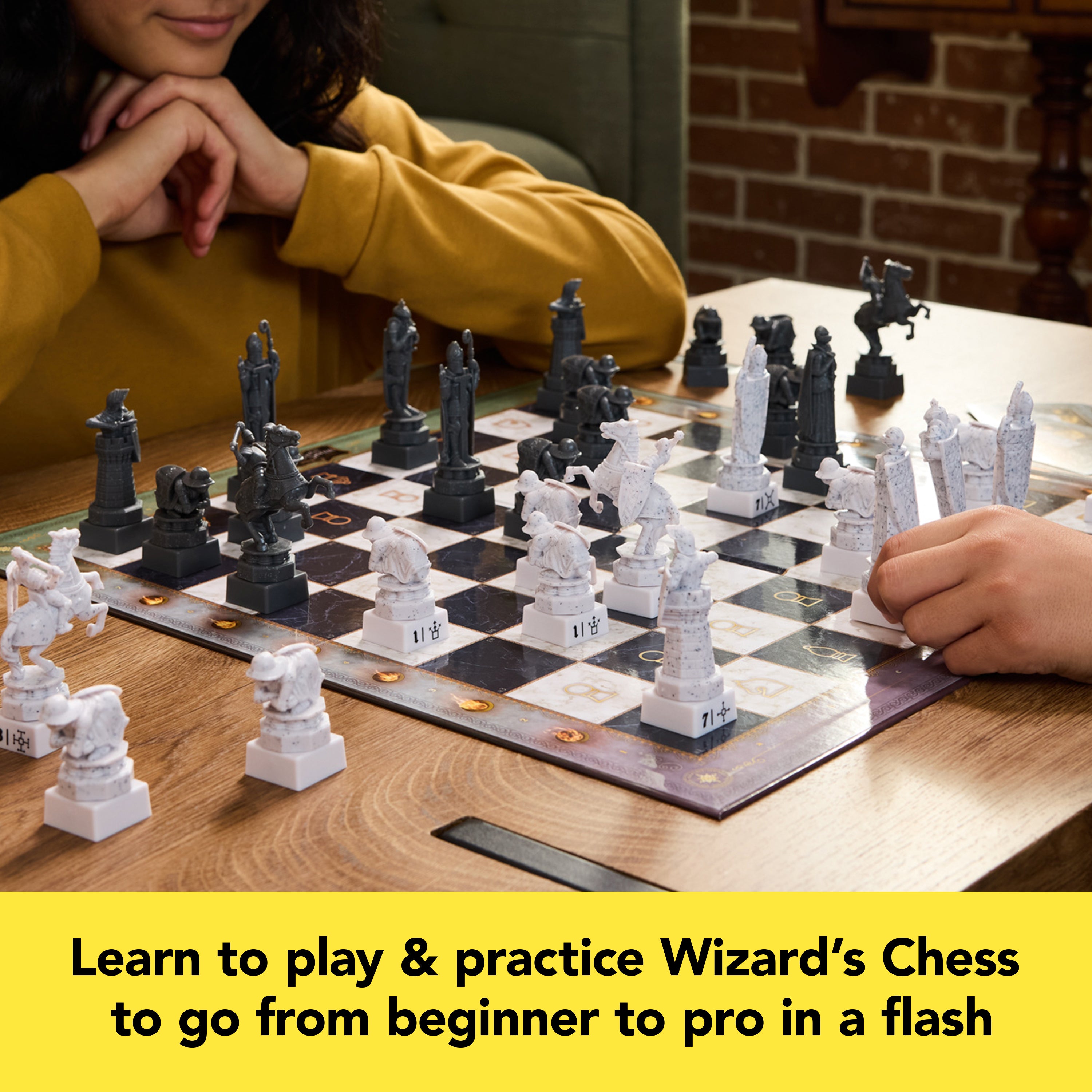 Spin Master Games, Wizarding World of Harry Potter Chess Teacher, Beginner Chess Set, Learn to Play Game for Beginners, Strategy Game for Muggles, for Kids & Family, 2 Players, for Ages 8 & Up