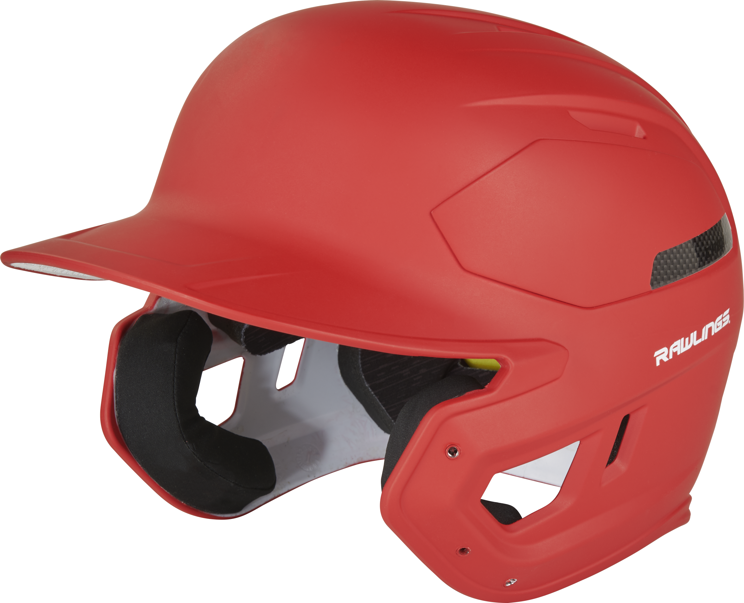 Rawlings Mach Carbon Adult 1-Tone Baseball Helmet - Small - Scarlet