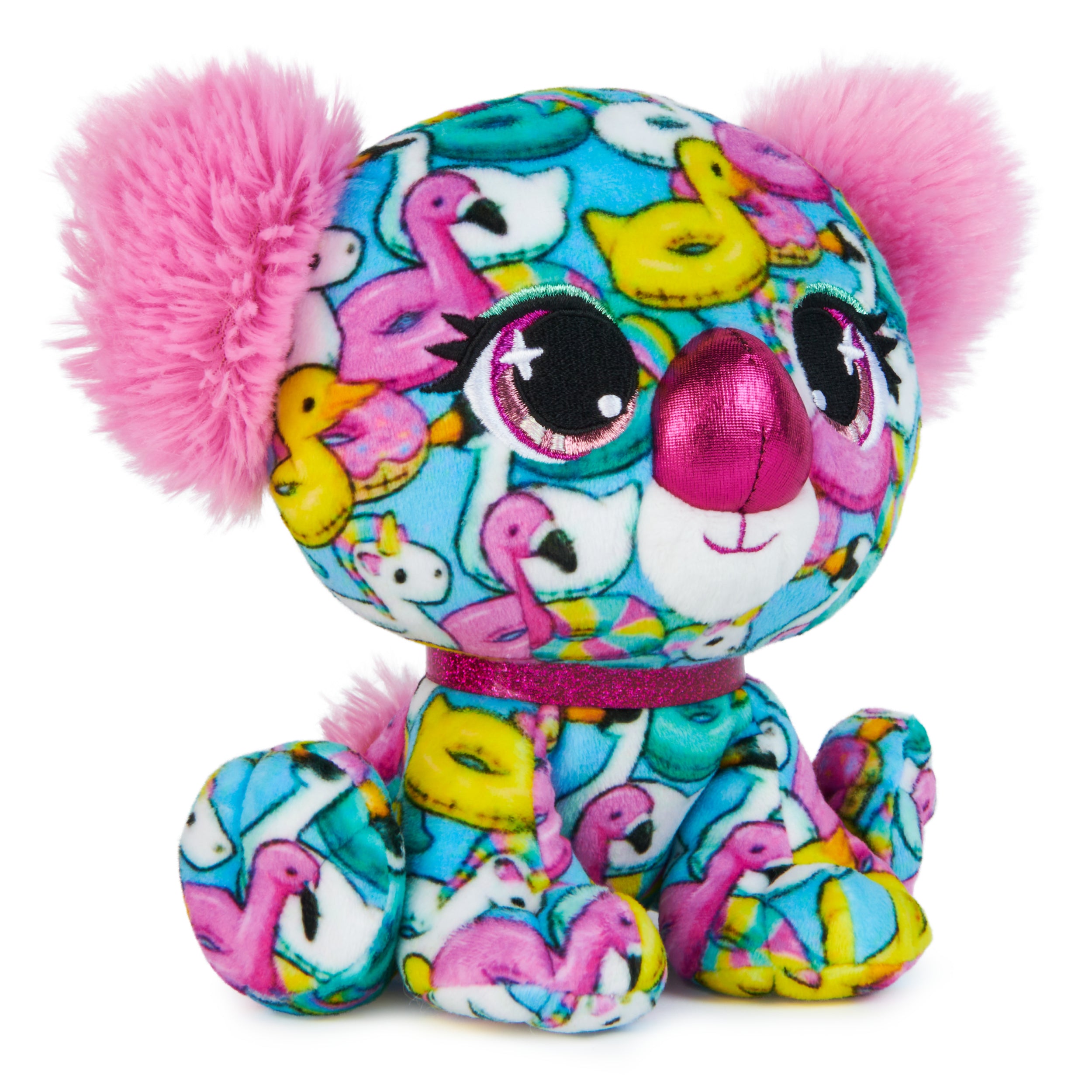 P.Lushes Designer Fashion Pets Angie Springs Premium Koala Stuffed Animal, Pink and Blue, 6”