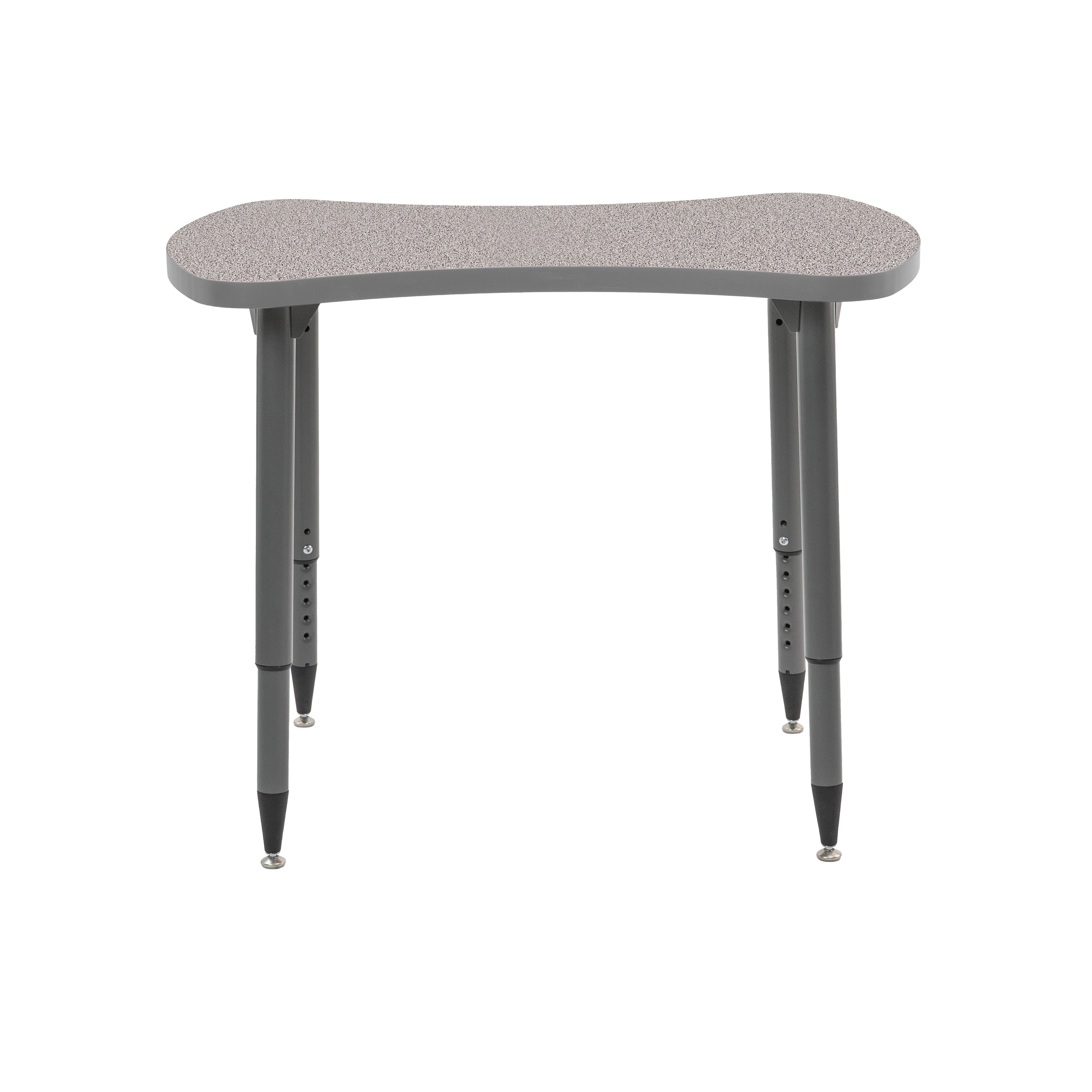 Adapte 25" x 37" Bowtie Thermofused Activity Table with Adjustable Tapered Legs - Gray/North Sea