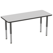 24" x 60" Rectangle T-Molding Activity Table with Adjustable Super Legs - Gray/Black