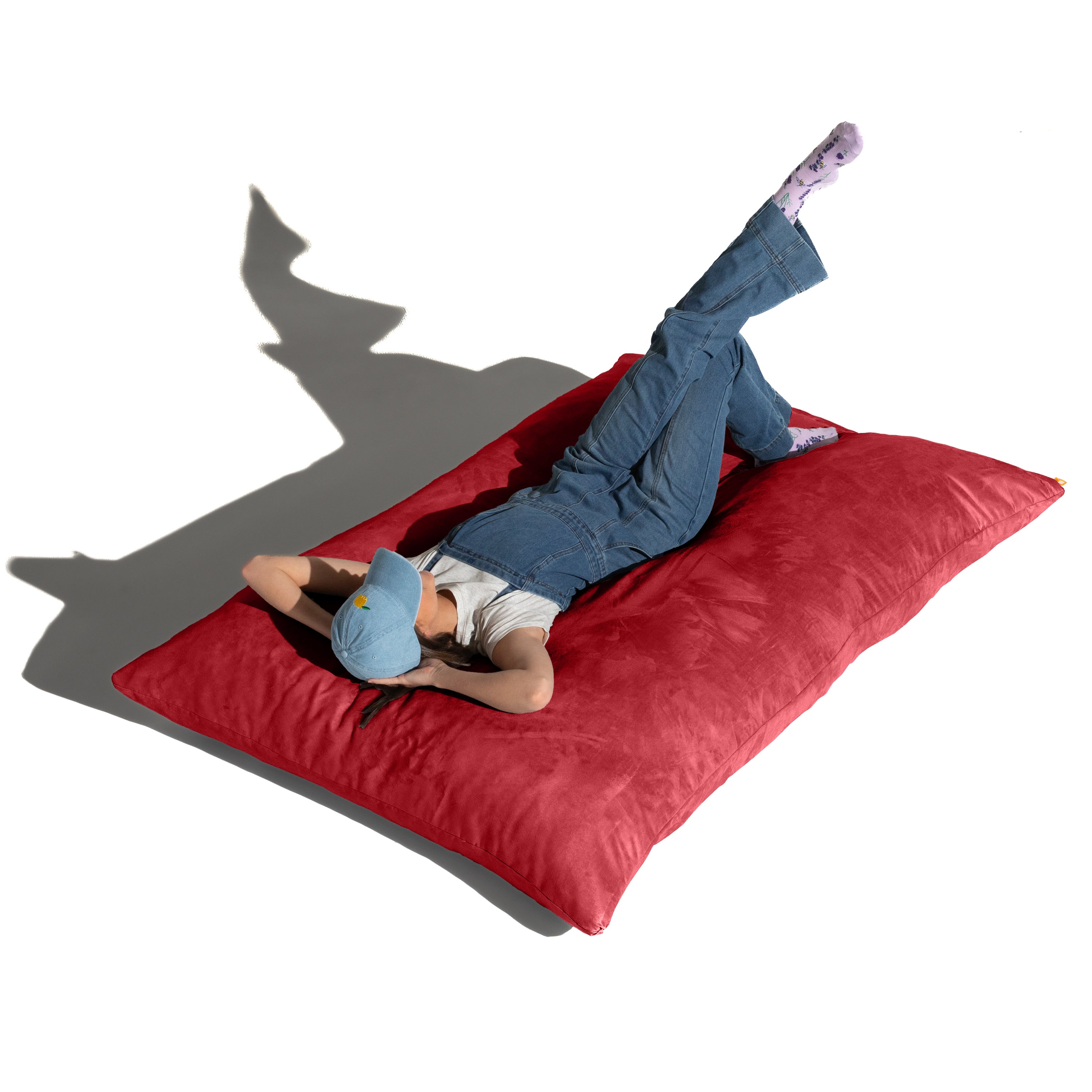 Jaxx Pillow Saxx 5.5-Foot - Huge Bean Bag Floor Pillow and Lounger, Cinnabar