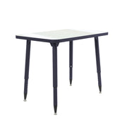 Adapte 24" x 36" Rectangle Dry-Erase Activity Table with Adjustable Tapered Legs - Whiteboard/Navy