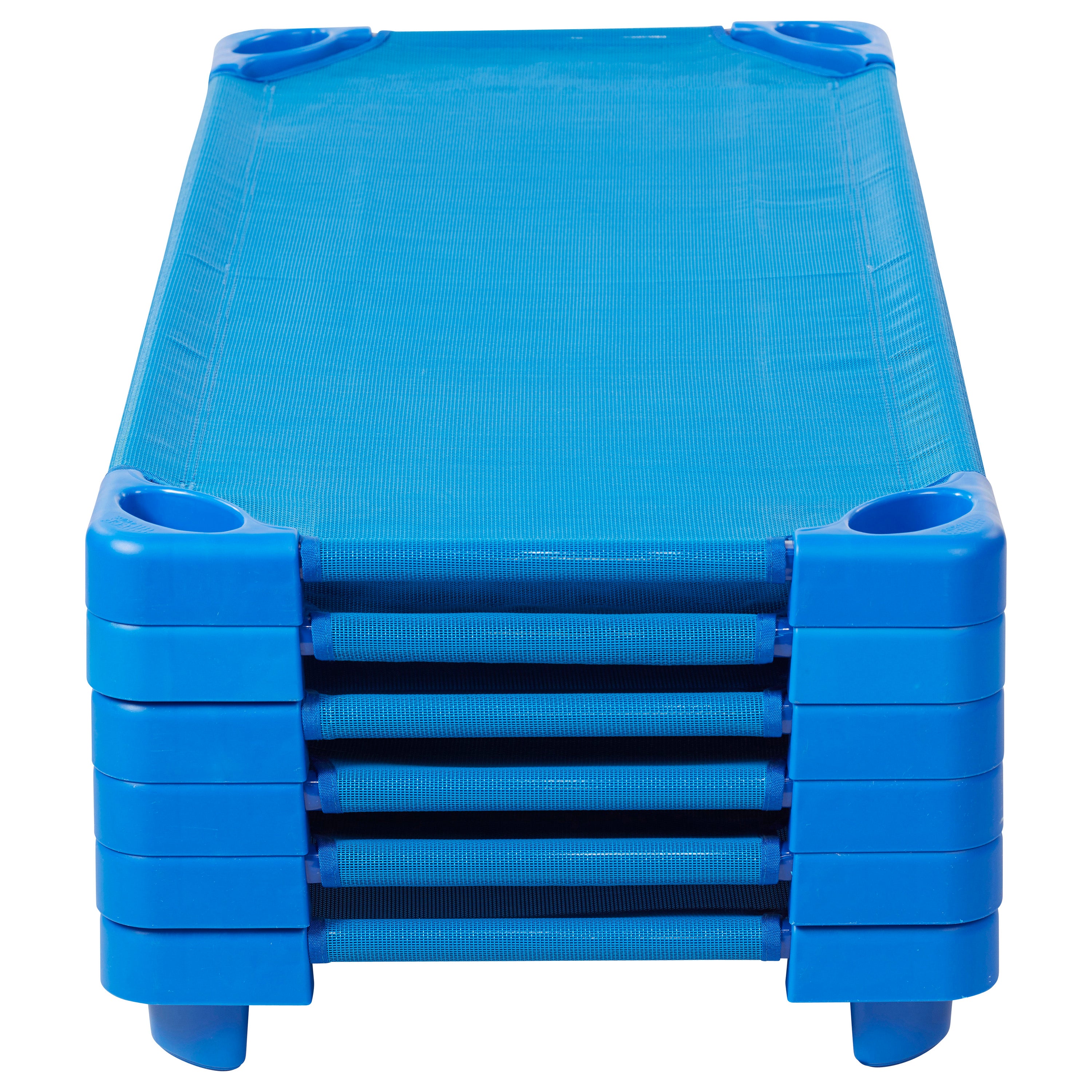 Stackable Kiddie Cot Standard Ready-to-Assemble 6-Pack - Blue