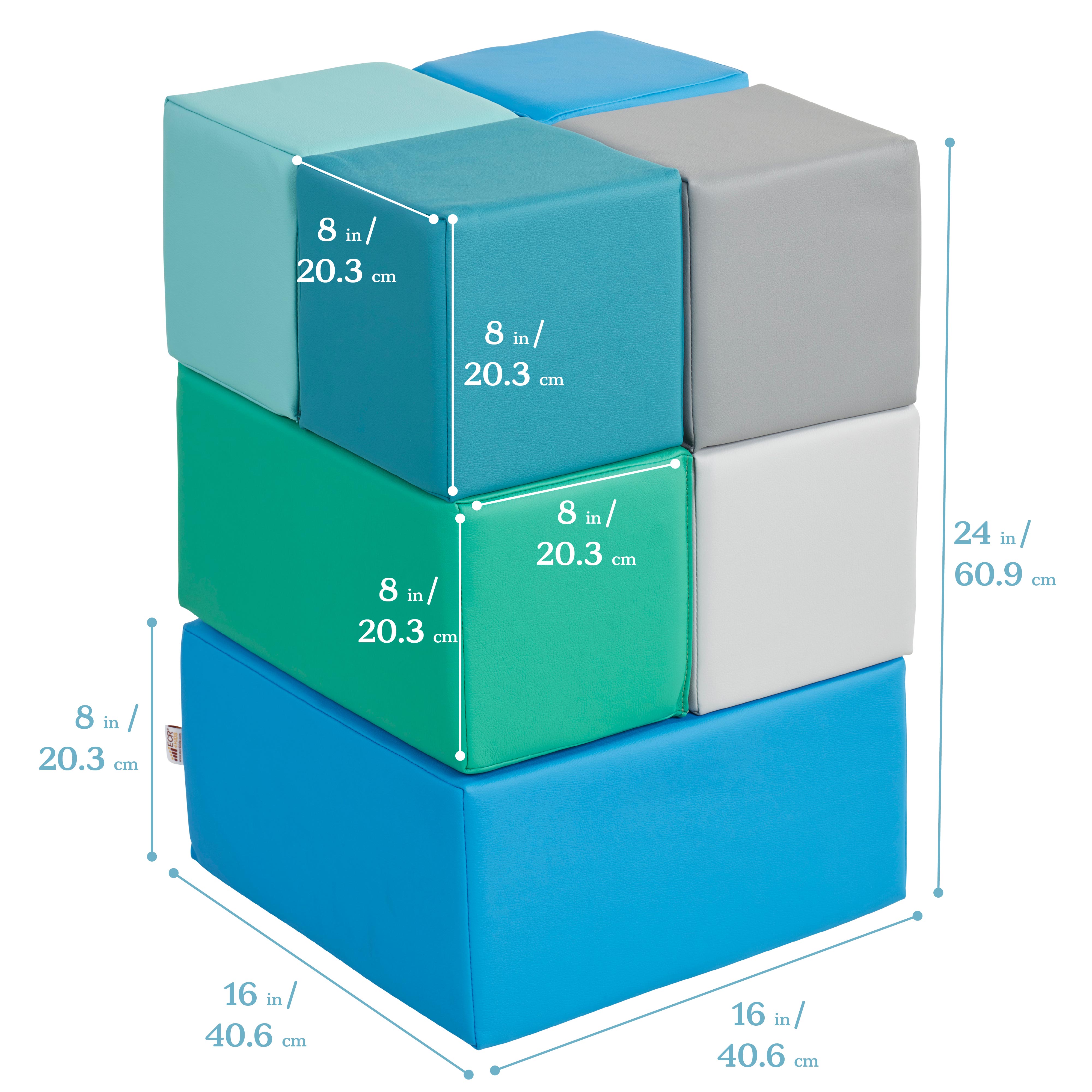 SoftZone Big Foam Blocks 7-Piece - Contemporary