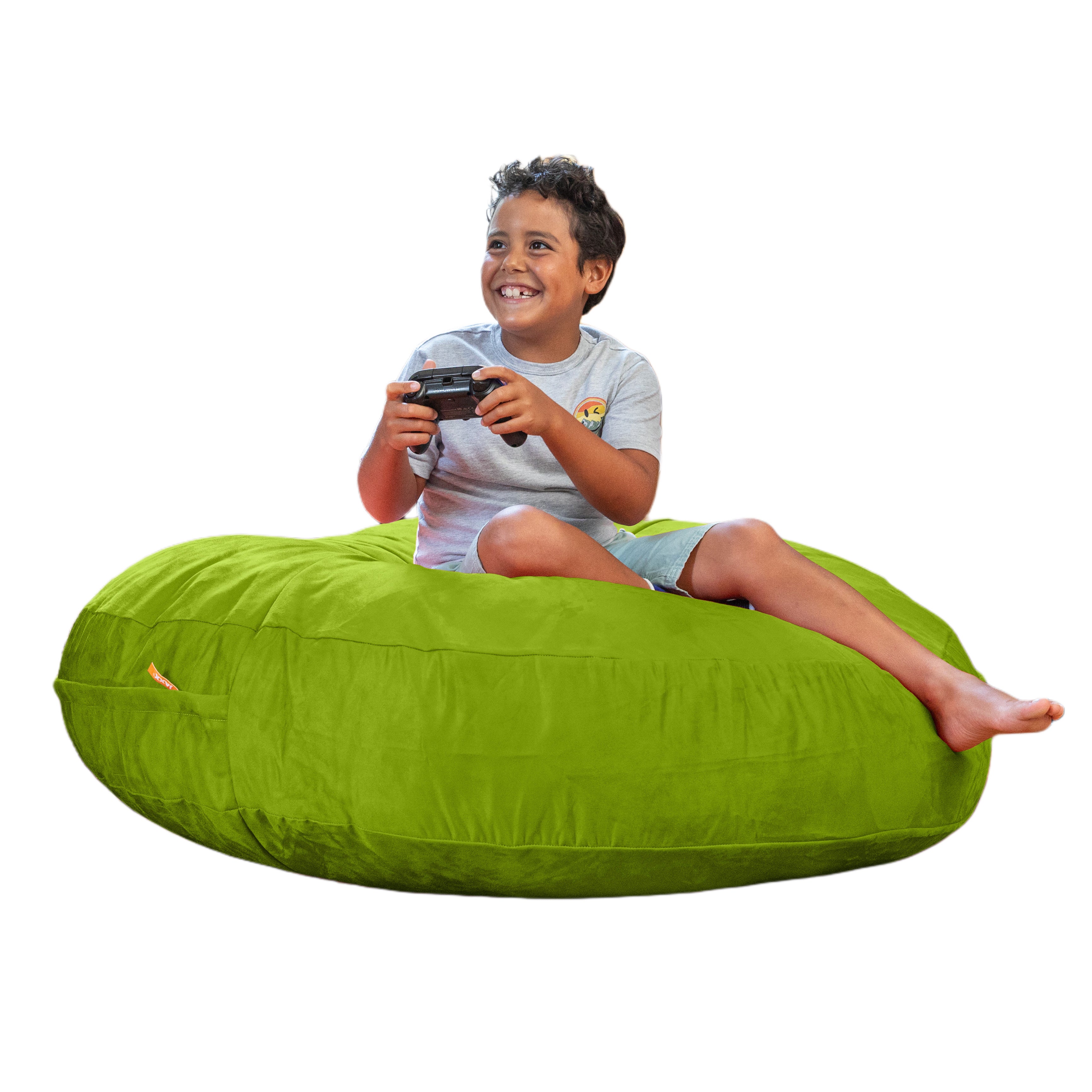 Jaxx Cocoon 4 Foot Bean Bag Chair and Crash Pad, Lime