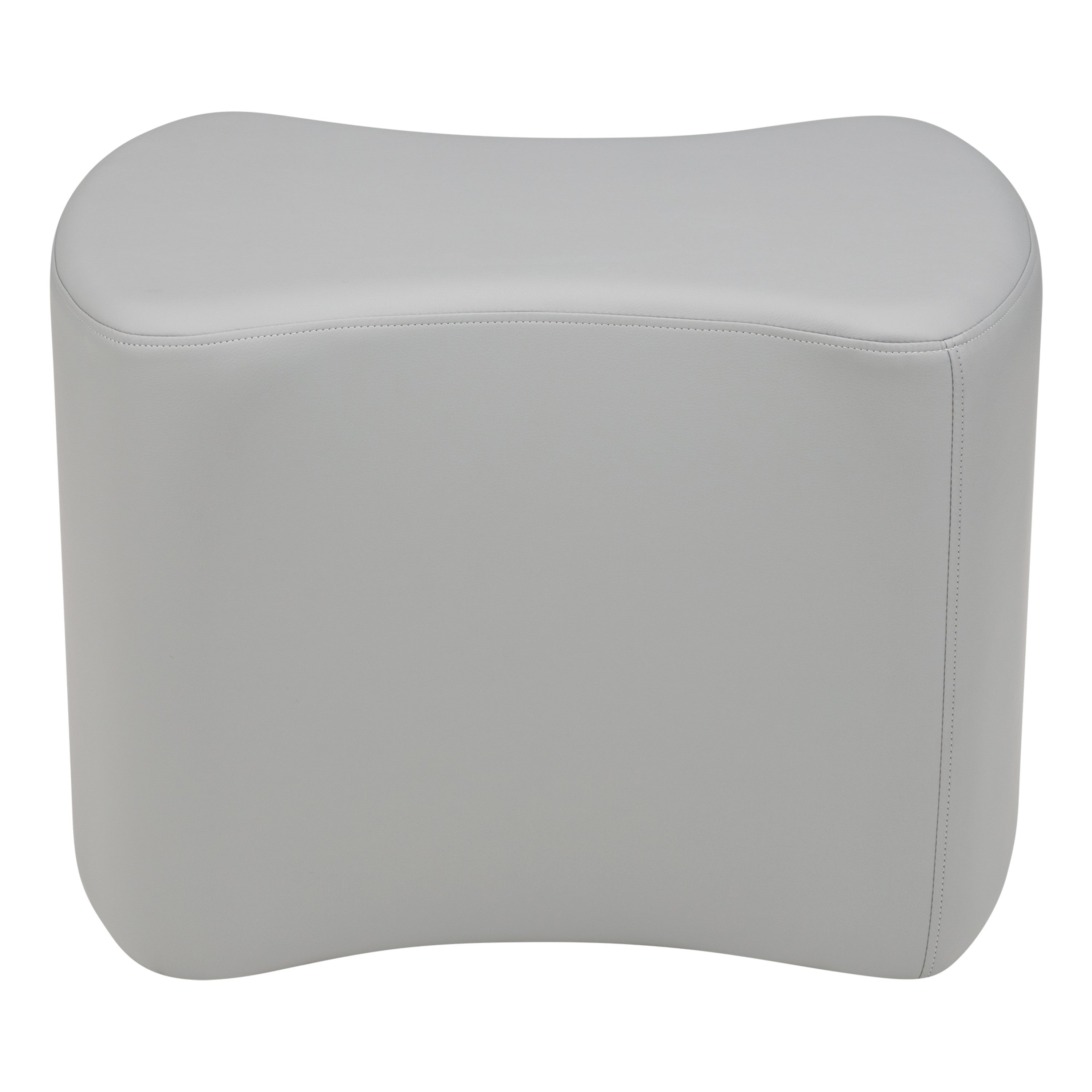 Pro Series Upholstered Bowtie Ottoman 18" Height - Gray
