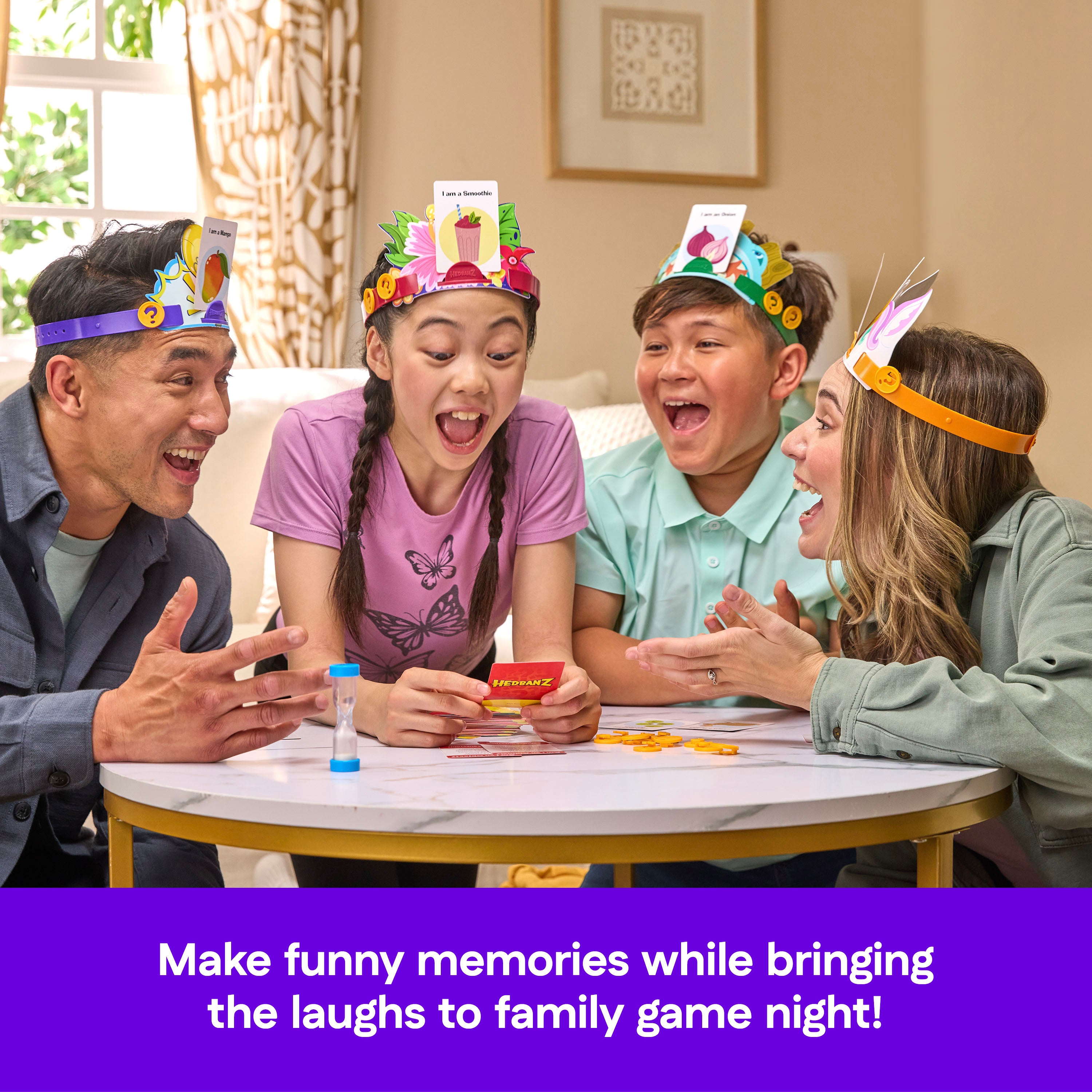 Spin Master Games, Hedbanz 3rd Edition with New Cards & Headbands, Picture Guessing Card Game, Quick Questions & Fast Fun, Easy to Play for Family & Kids, 2-6 Players, for Ages 6 & Up