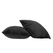 18" x 18" Square Microfiber Pillow with Piping, 2-Piece - Onyx