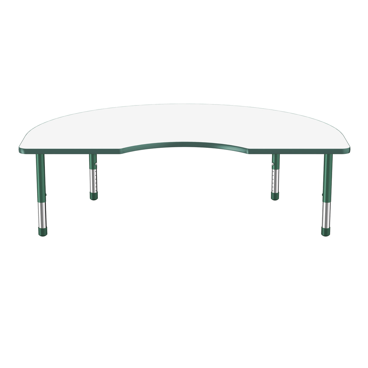 48" x 72" Kidney Dry-Erase Activity Table with Adjustable Chunky Legs - Whiteboard/Green