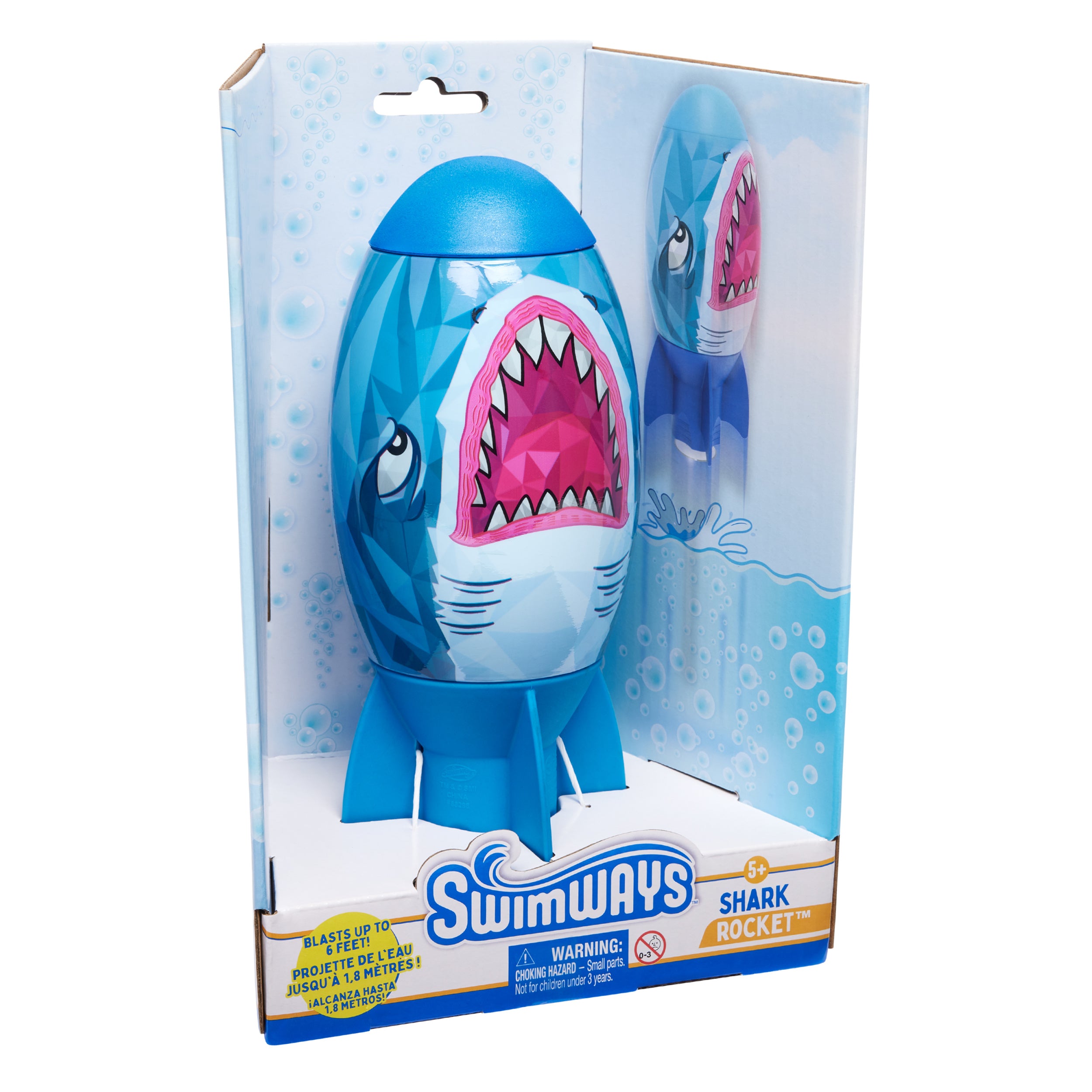 Swimways Shark Rocket, Kids Pool Accessories & Torpedo Pool Toys, Water Rocket Outdoor Games for the Swimming Pool, Lake & Beach for Kids Ages 5 & Up