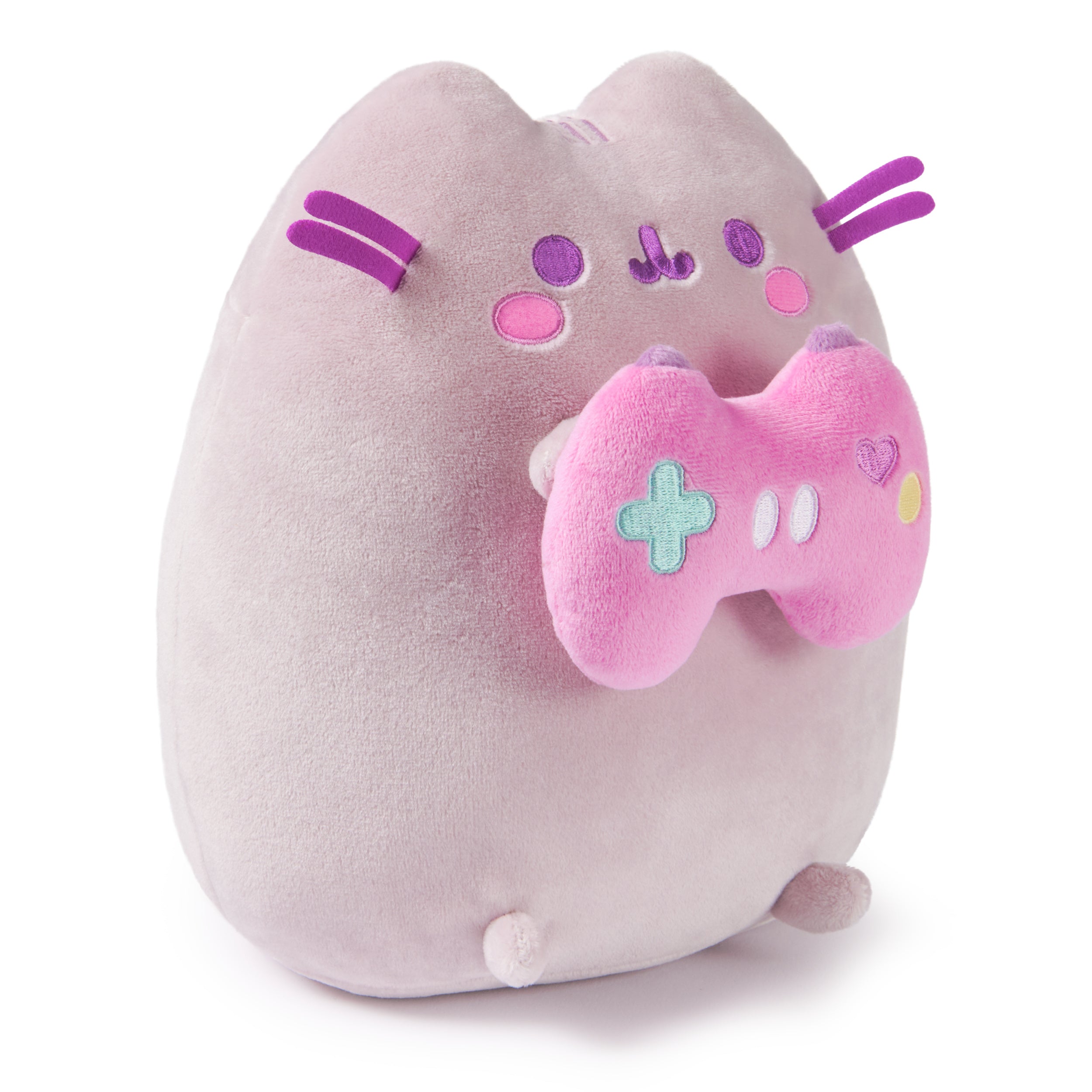 GUND Pusheen Gamer Plush, Squishy Toy, Collectible Plush Toy, Gaming Decor, Stuffed Animal for Ages 8 and Up, Gray, 9.5”