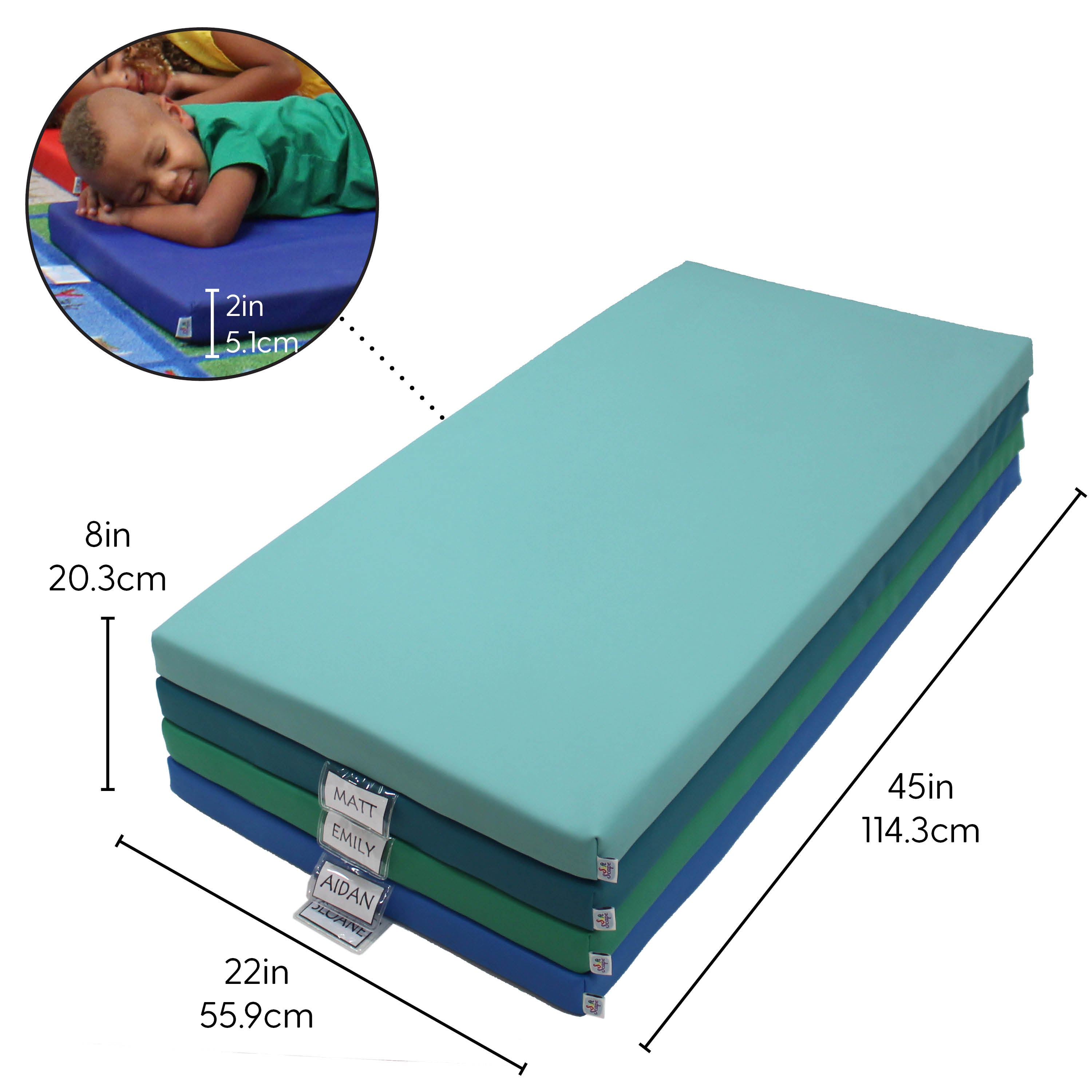 SoftScape Sleepy Time Rest Mats, 4-Piece - Contemporary