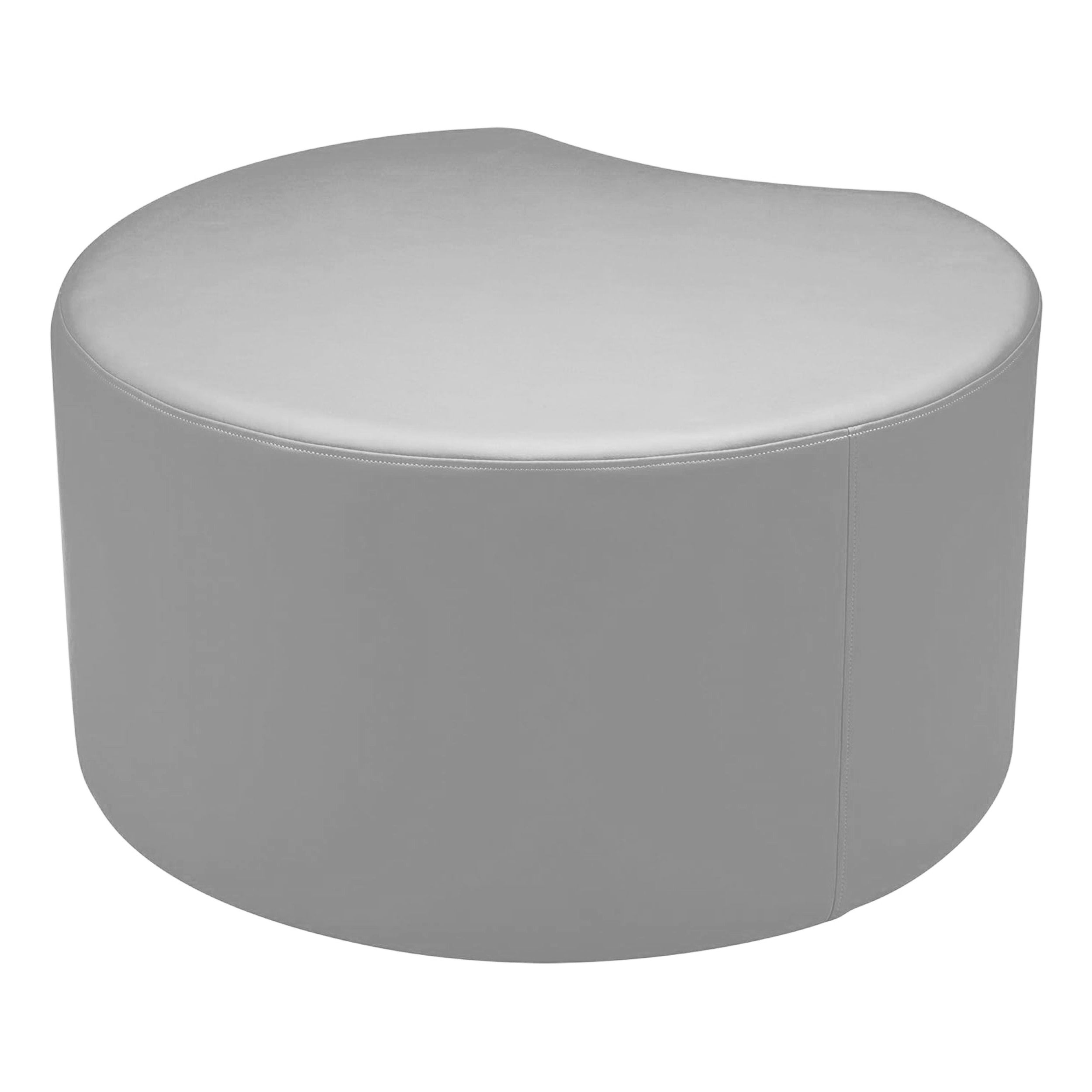 Pro Series Upholstered Crescent Ottoman 18" Height - Gray