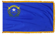 Nevada State Flag 4x6 ft. Nylon with Pole Sleeve and Gold Fringe for Parades, and Indoor Display