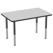30" x 48" Rectangle Thermofused Activity Table with Adjustable Super Legs - Gray/Black