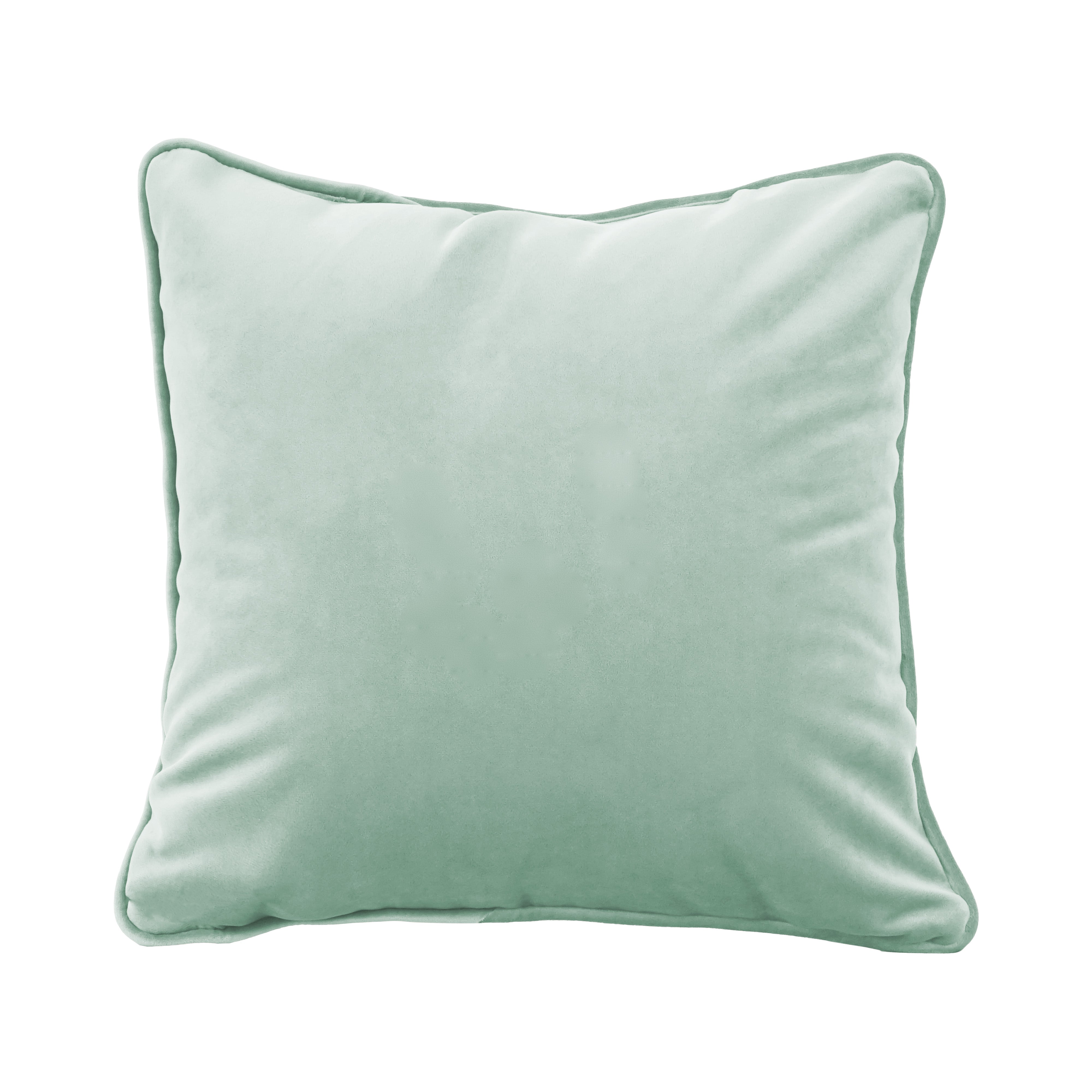 15" x 15" Square Microfiber Pillow with Piping, 2-Piece - Aloe
