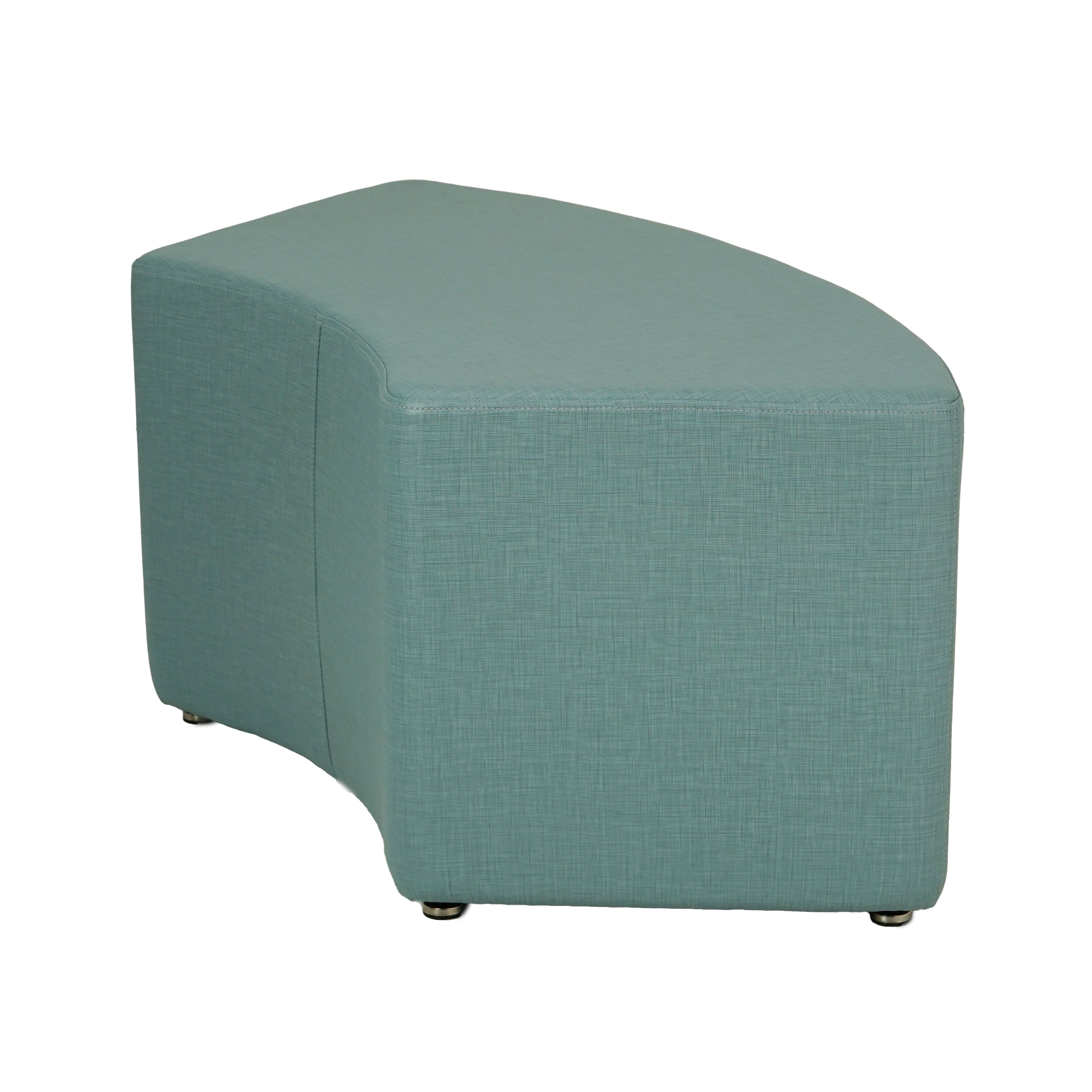 Pro Series Upholstered S Curve Ottoman 18" Height, 3-Piece - Sky Blue Crosshatch