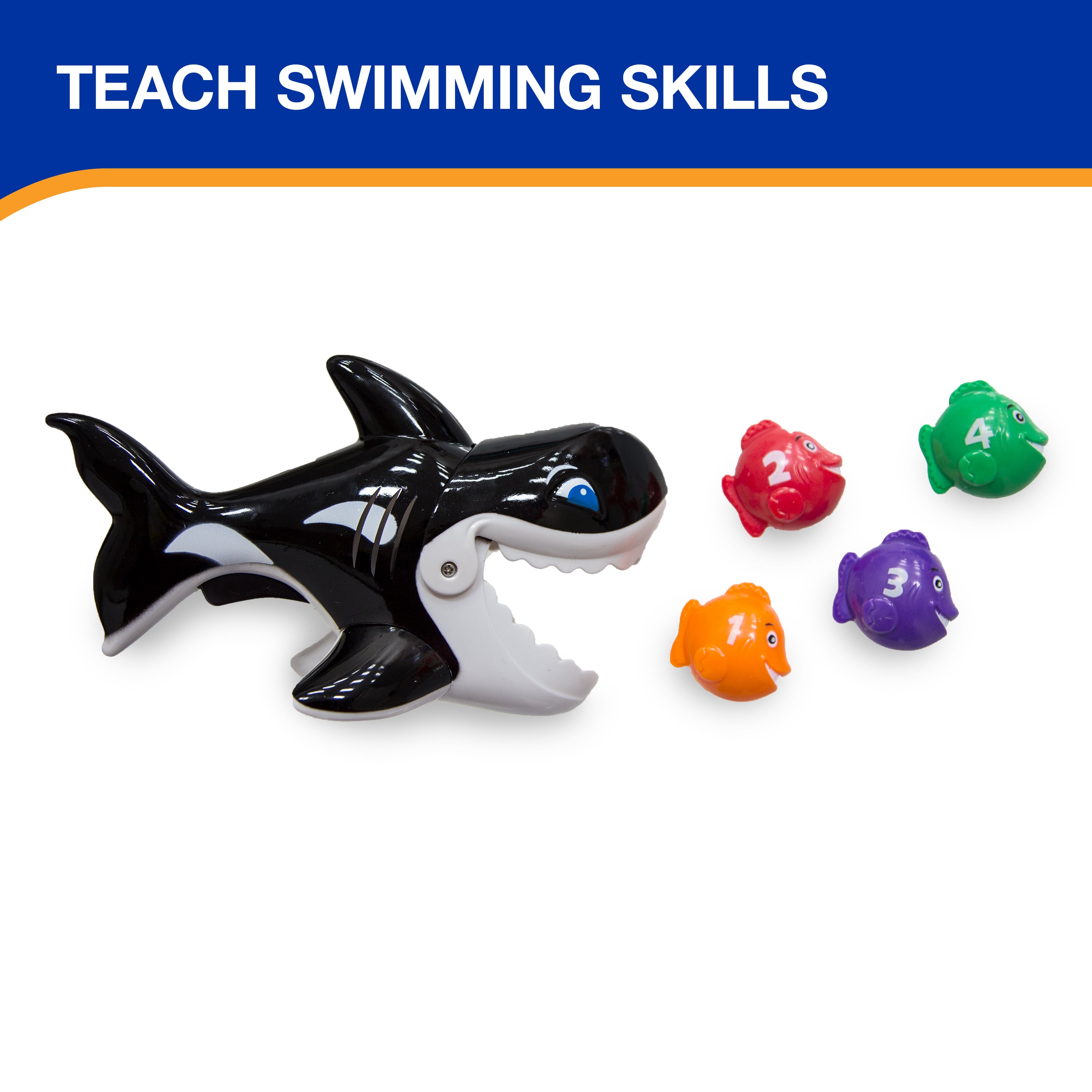 SwimWays Gobble Gobble Guppies Educational Water Toy, Pool Party Favors & Bath Toys for Kids Ages 2 and Up