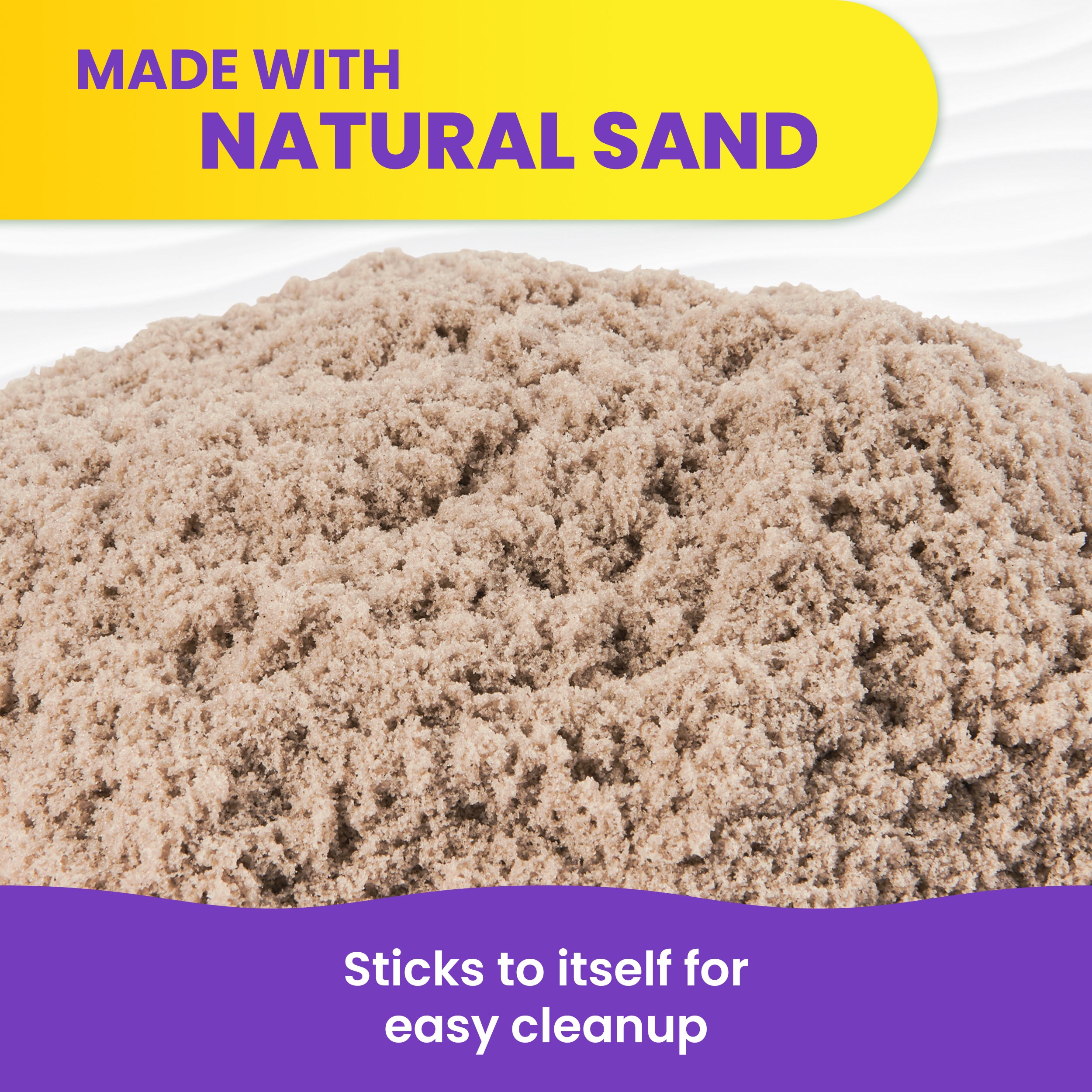 Kinetic Sand, 2lb Brown Play Sand, Moldable Sensory Toys for Kids, Resealable Bag Packaging May Vary, for Ages 3 and up