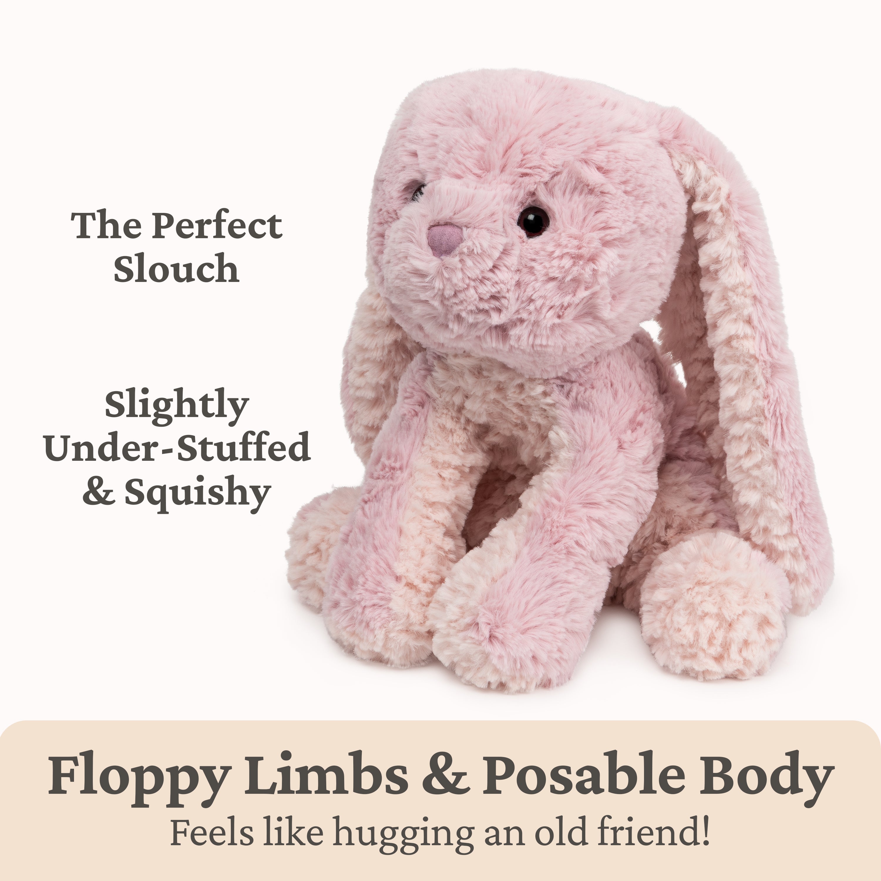 GUND Cozys Collection Bunny Stuffed Animal, Spring Decor, Plush Bunny for Ages 1 and Up, Pink, 10"