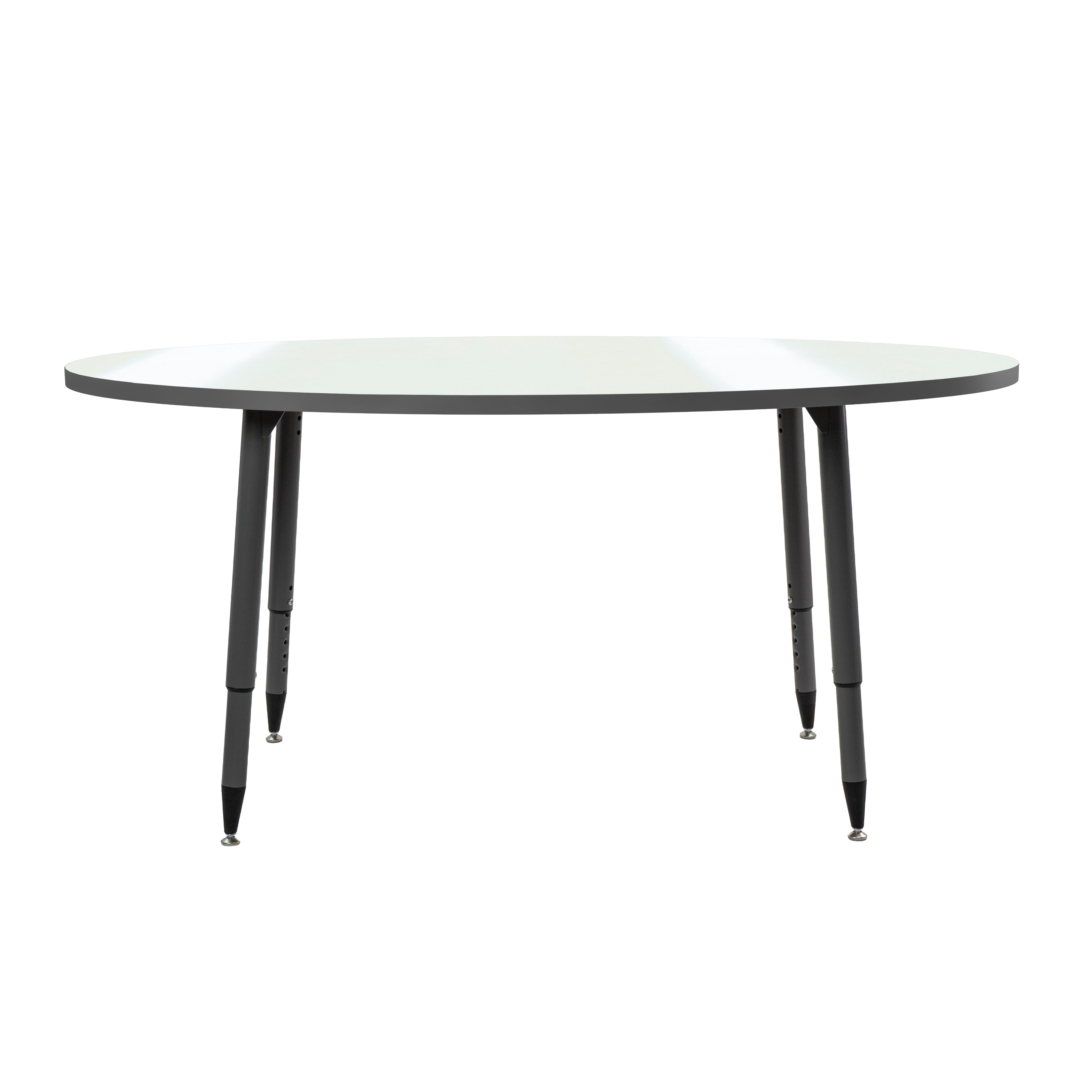 Adapte 30" x 60" Oval Dry-Erase Activity Table with Adjustable Tapered Legs - Whiteboard/North Sea
