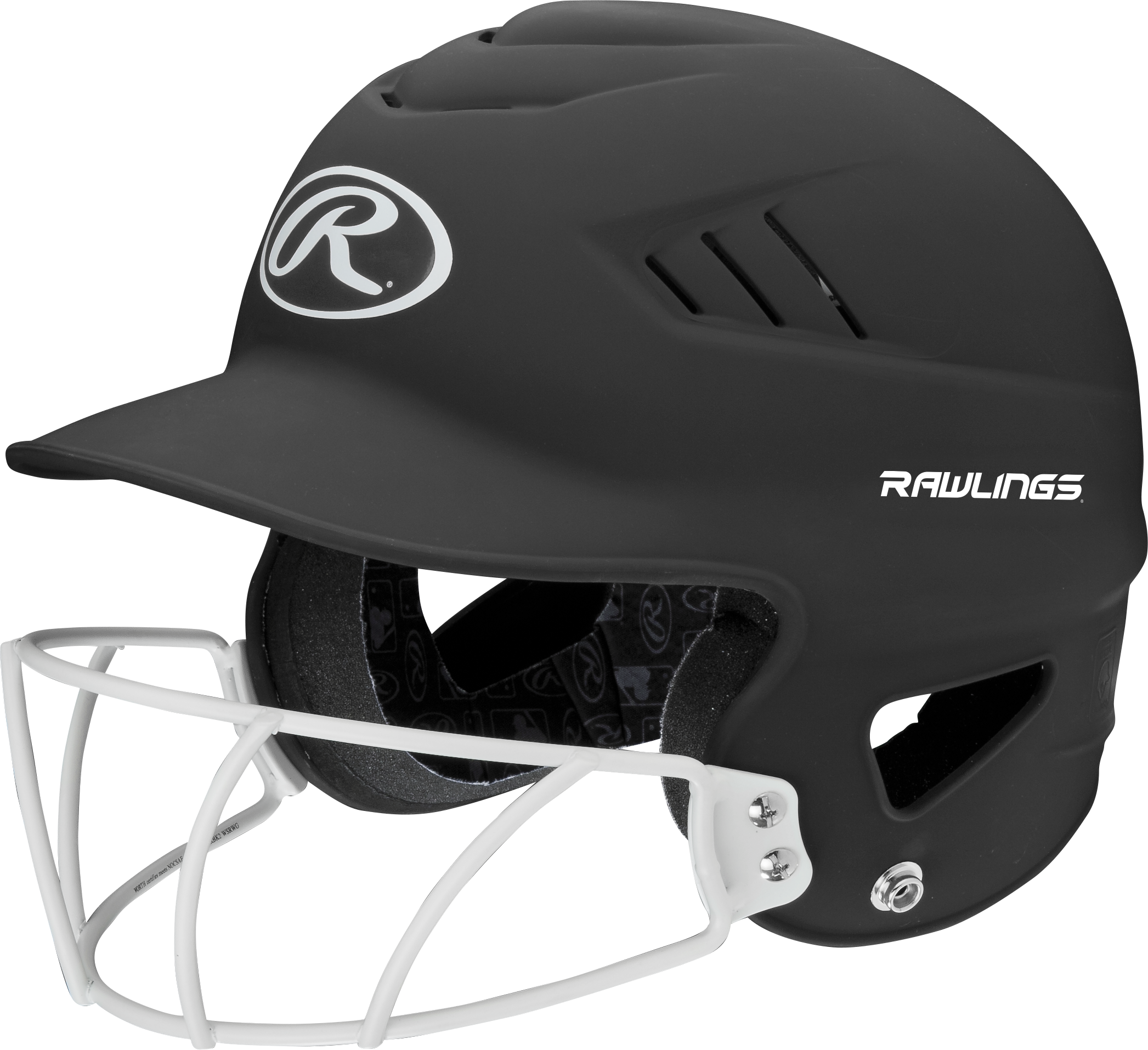 Rawlings Coolflo Highlighter Osfm Batting Helmet With Softball Face Guard - Black