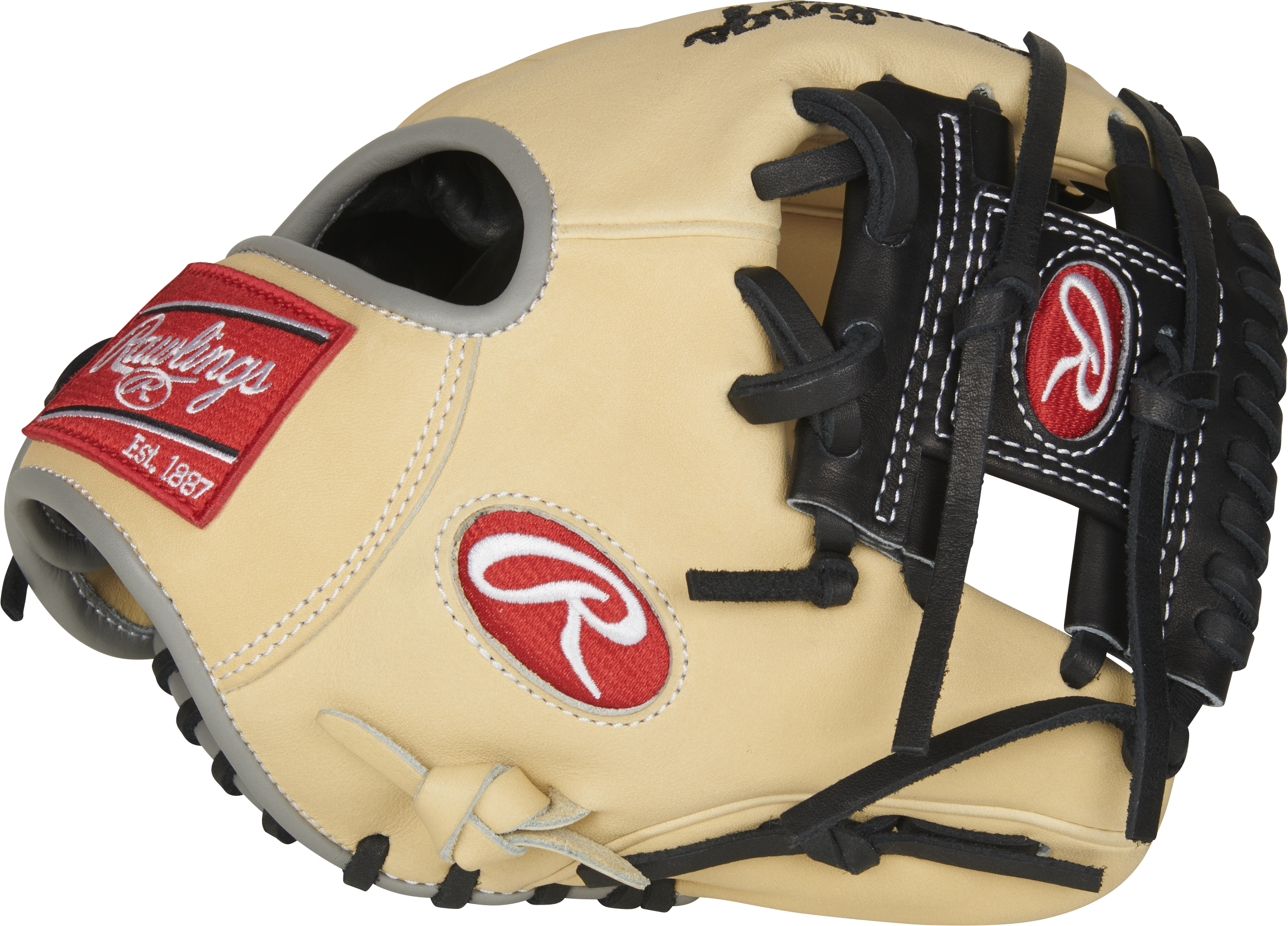 Rawlings Heart Of The Hide Series Training 9.5-Inch Baseball Glove - Right Hand Thrower - Camel/Black