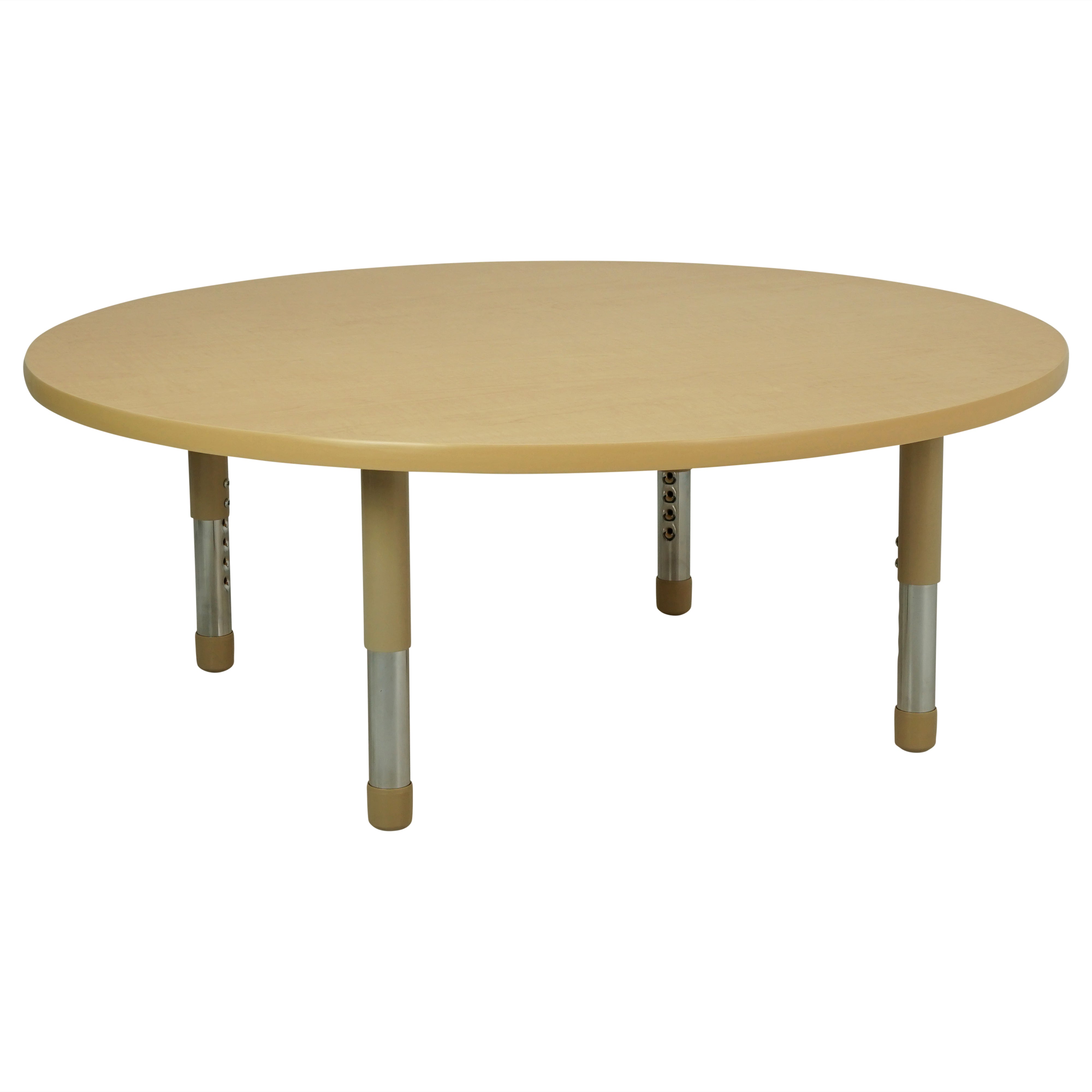 48" Round T-Molding Activity Table with Adjustable Tiny Tot Legs - Maple/Sand