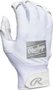Rawlings Adult Clout  Batting Gloves - Small - White/White