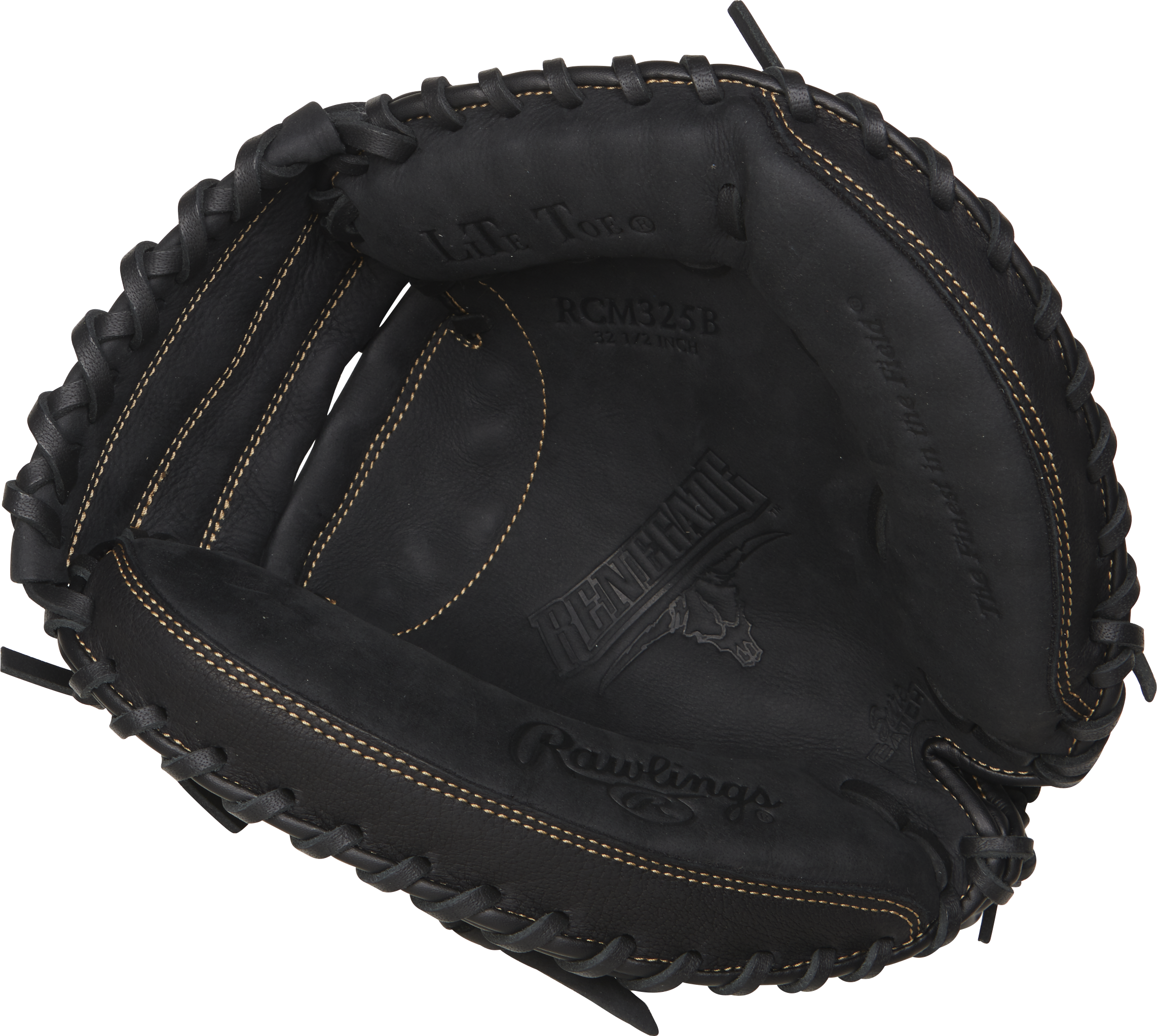 Rawlings Renegade Series Catchers Mitt 32.5-Inch Baseball Glove - Right Hand Thrower - Black