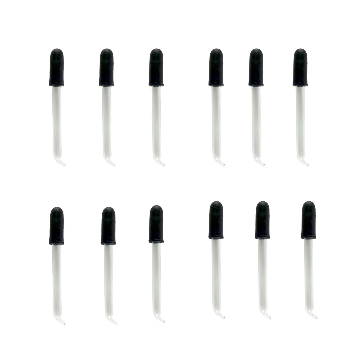 Dropper, Glass, Bent Tip, 3.5", Pack of 12