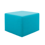 Outdoor 24" Square Ottoman with Sunbrella®, 18" H - Canvas Aruba