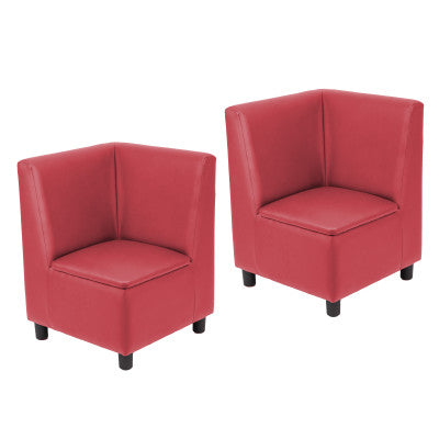 Kid Comfort Collective Modular Corner Chairs, 2-Piece - Red
