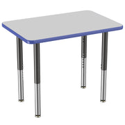 24" x 36" Rectangle T-Molding Activity Table with Adjustable Super Legs - Gray/Blue/Black
