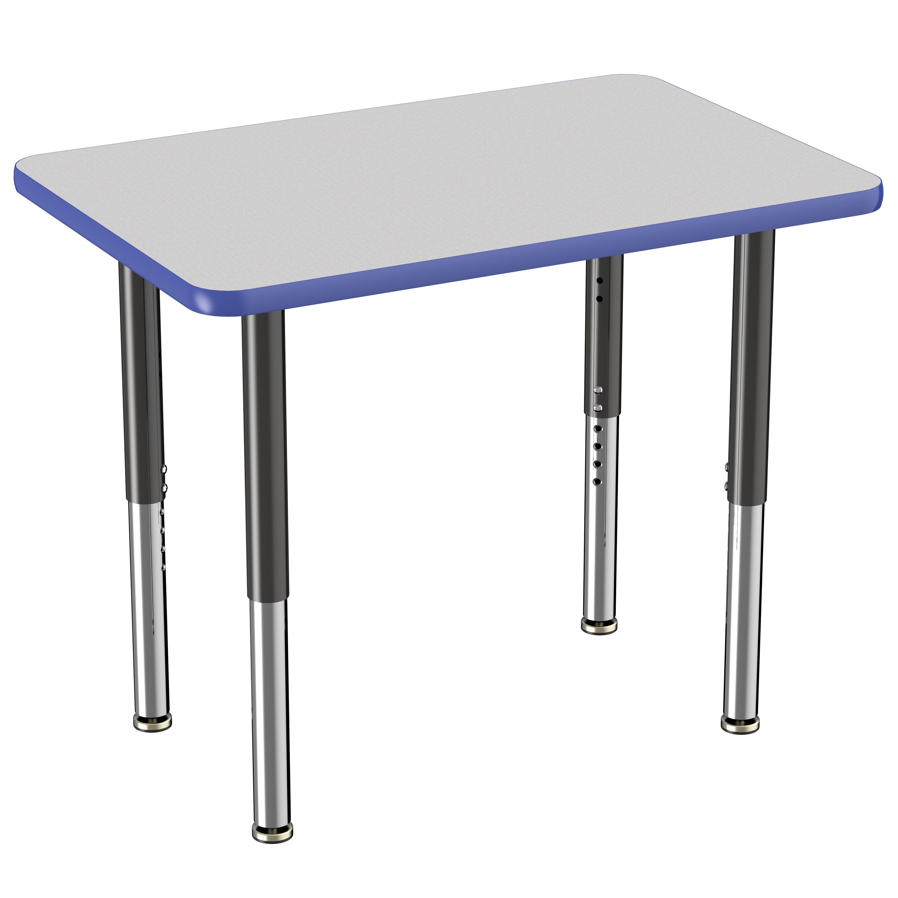 24" x 36" Rectangle T-Molding Activity Table with Adjustable Super Legs - Gray/Blue/Black