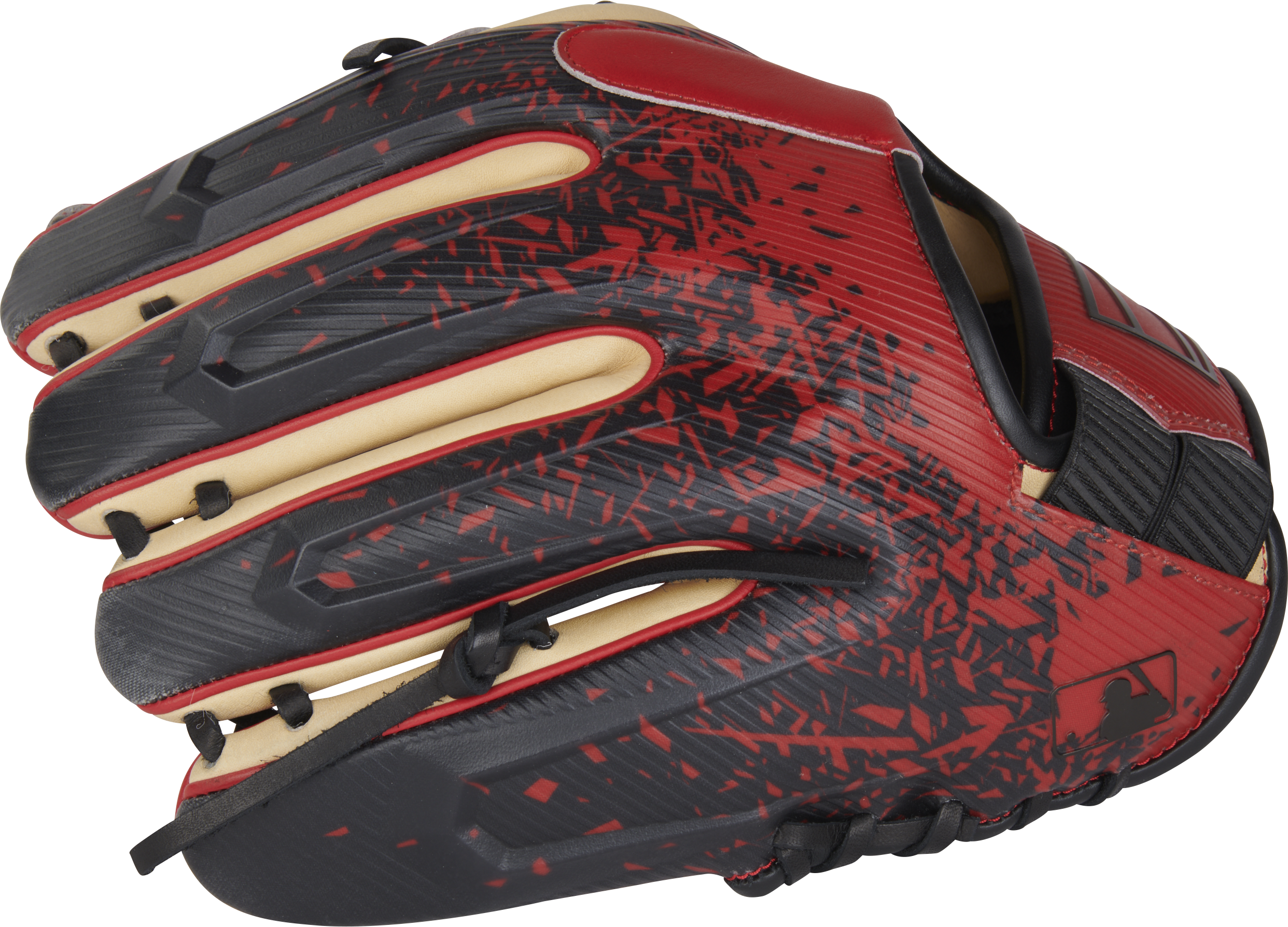 Rawlings Rev1X Series 11.5-Inch Baseball Glove - Right Hand Thrower - Camel/Scarlet