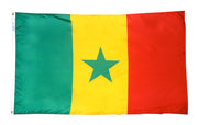 Senegal Flag 3x5 ft. Nylon SolarGuard Nyl-Glo 100% Made in USA to Official United Nations Design Specifications.