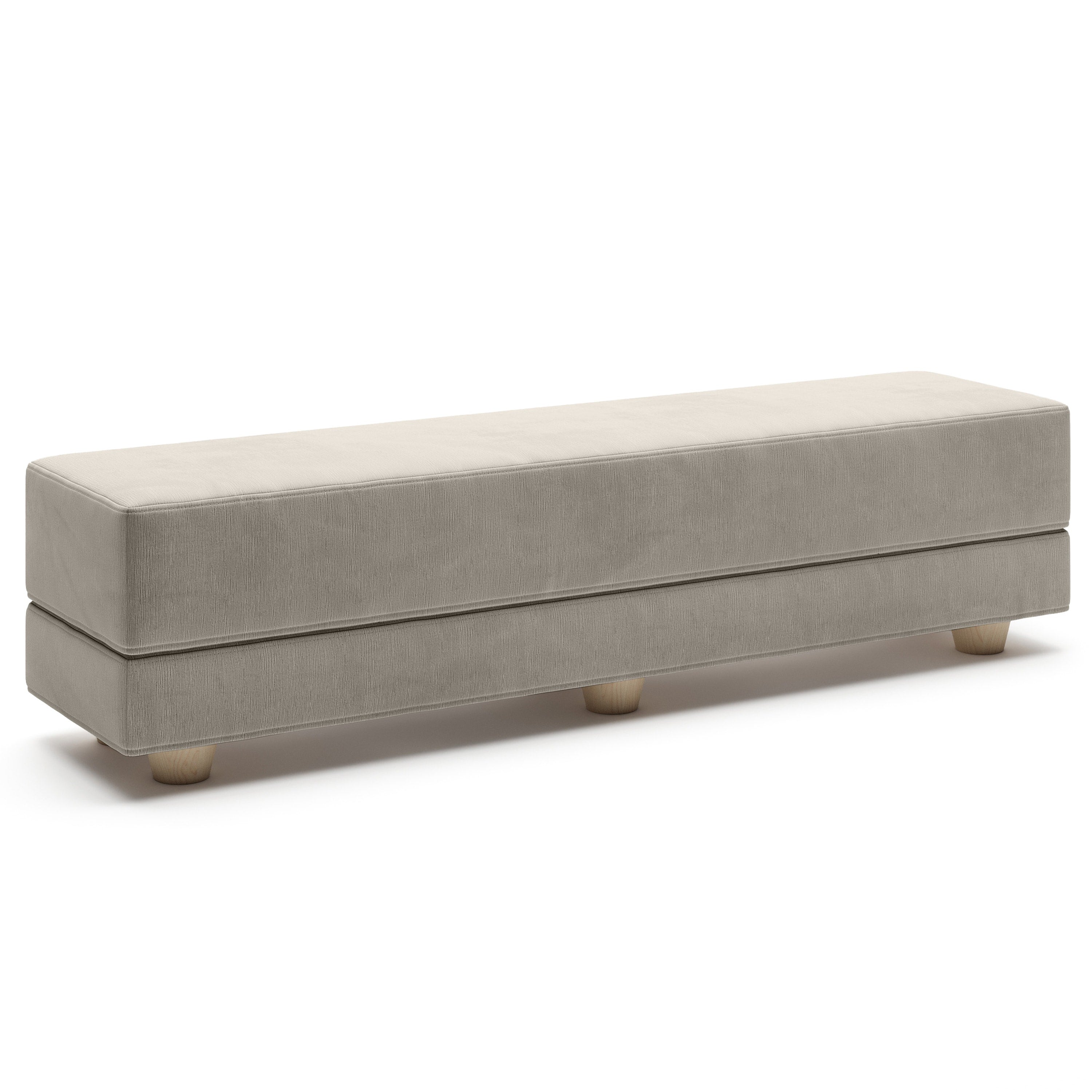 Jaxx Camden Convertible Bed Bench / Fold-Out Twin Guest Bed, Dove Grey