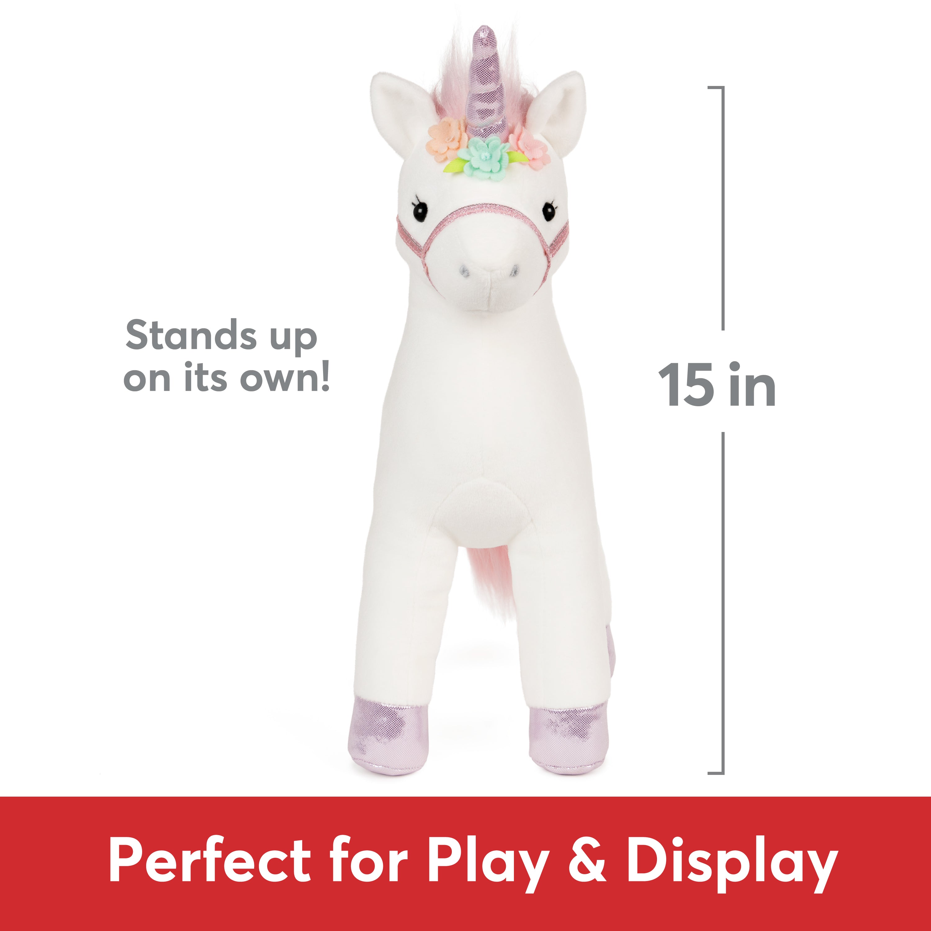 GUND Lily Rose Unicorn Stuffed Animal Plush Toy for Ages 1 and Up, White, 15”