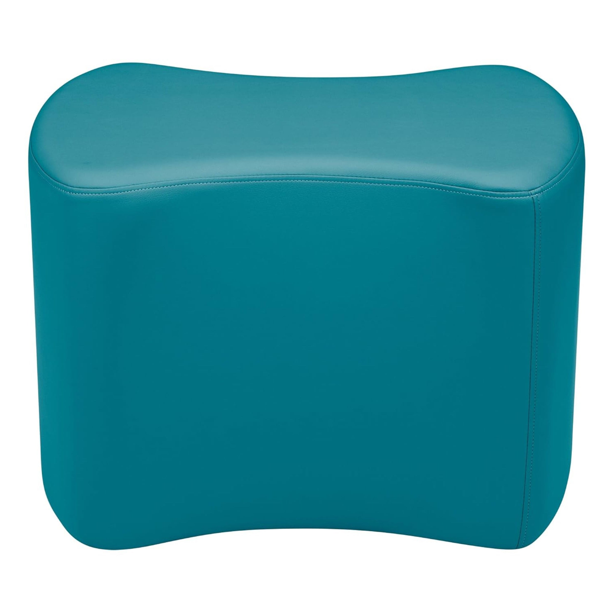 Pro Series Upholstered Bowtie Ottoman 18" Height - Teal