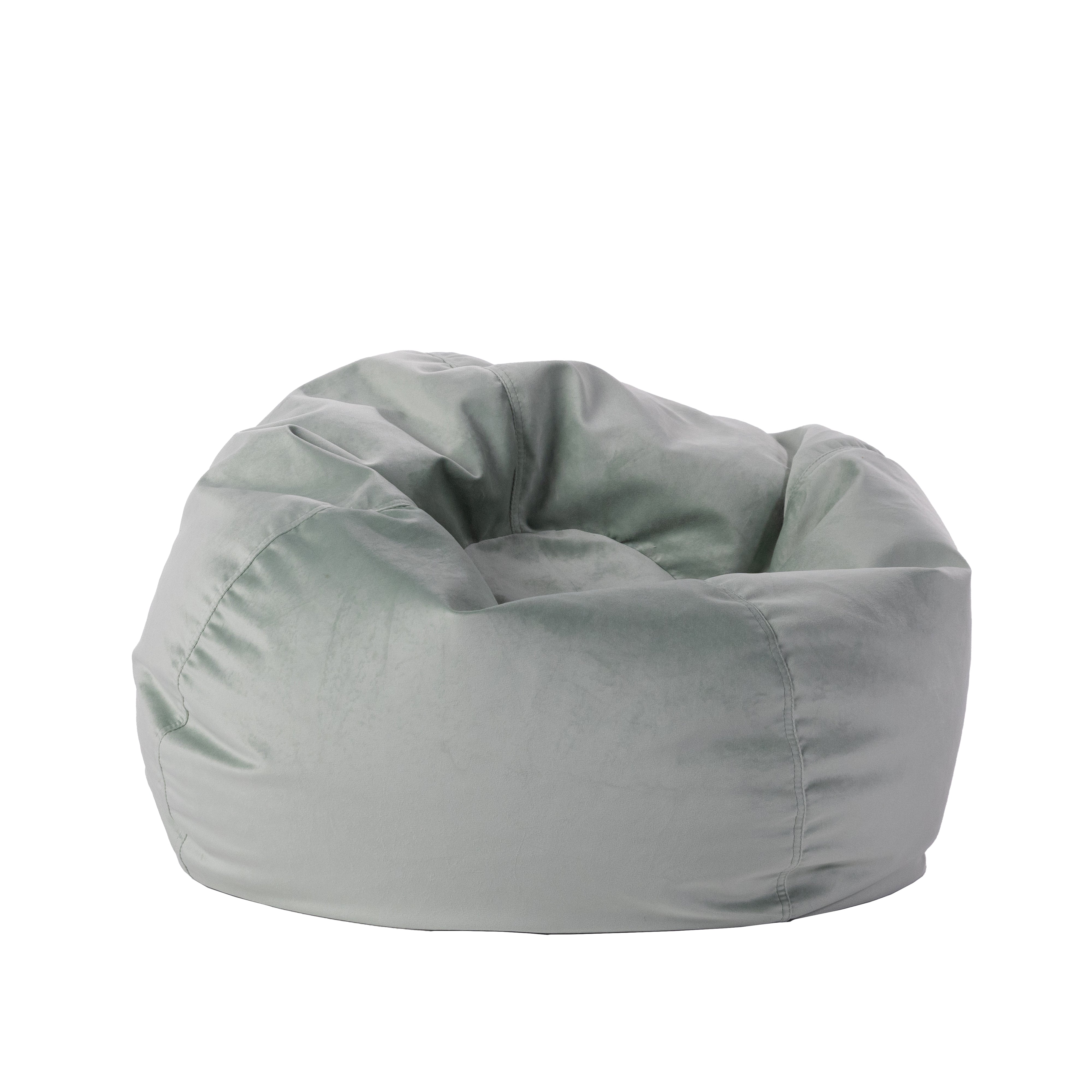 30" Round Velvety Bean Bag - Aloe