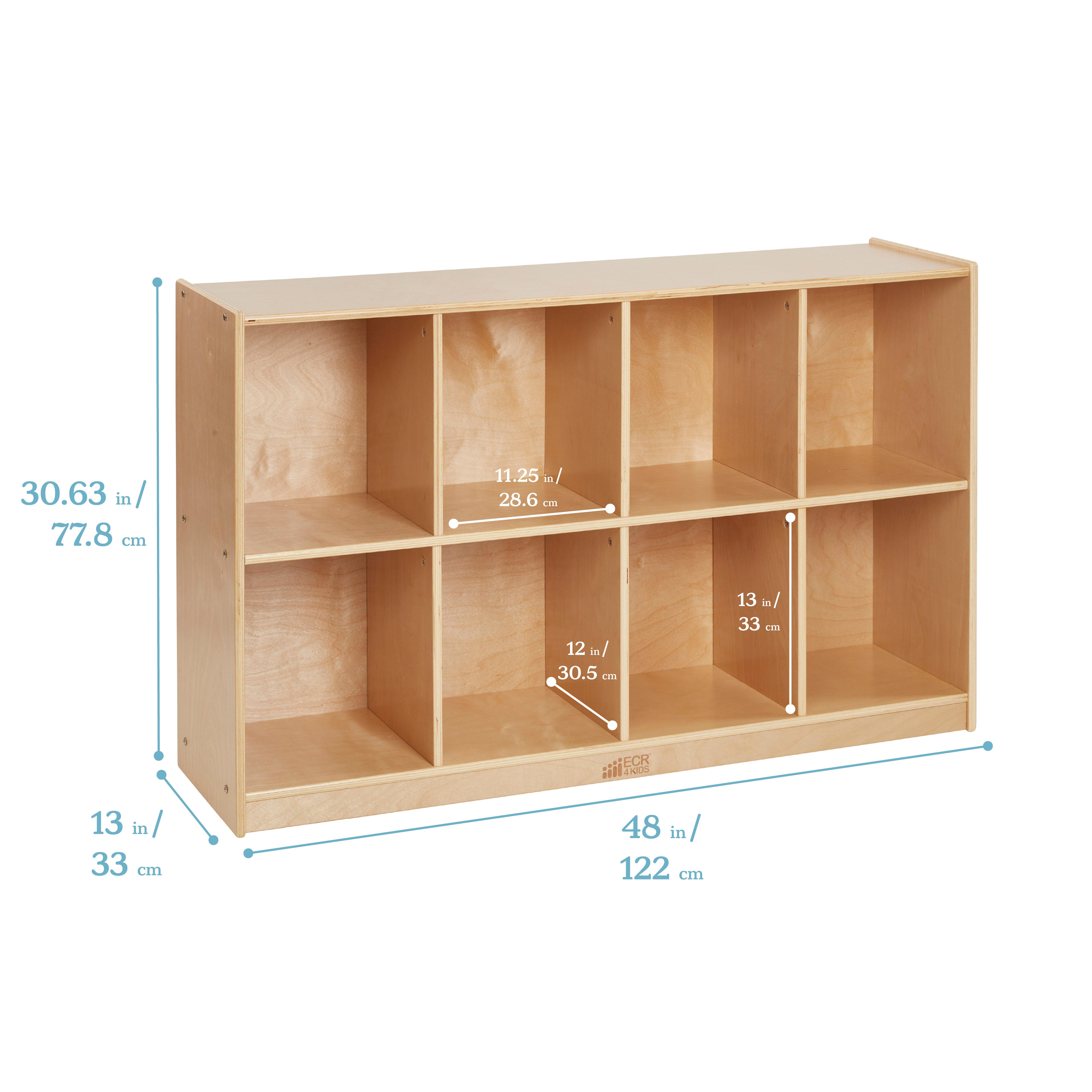 8-Compartment Backpack Storage Unit - Natural