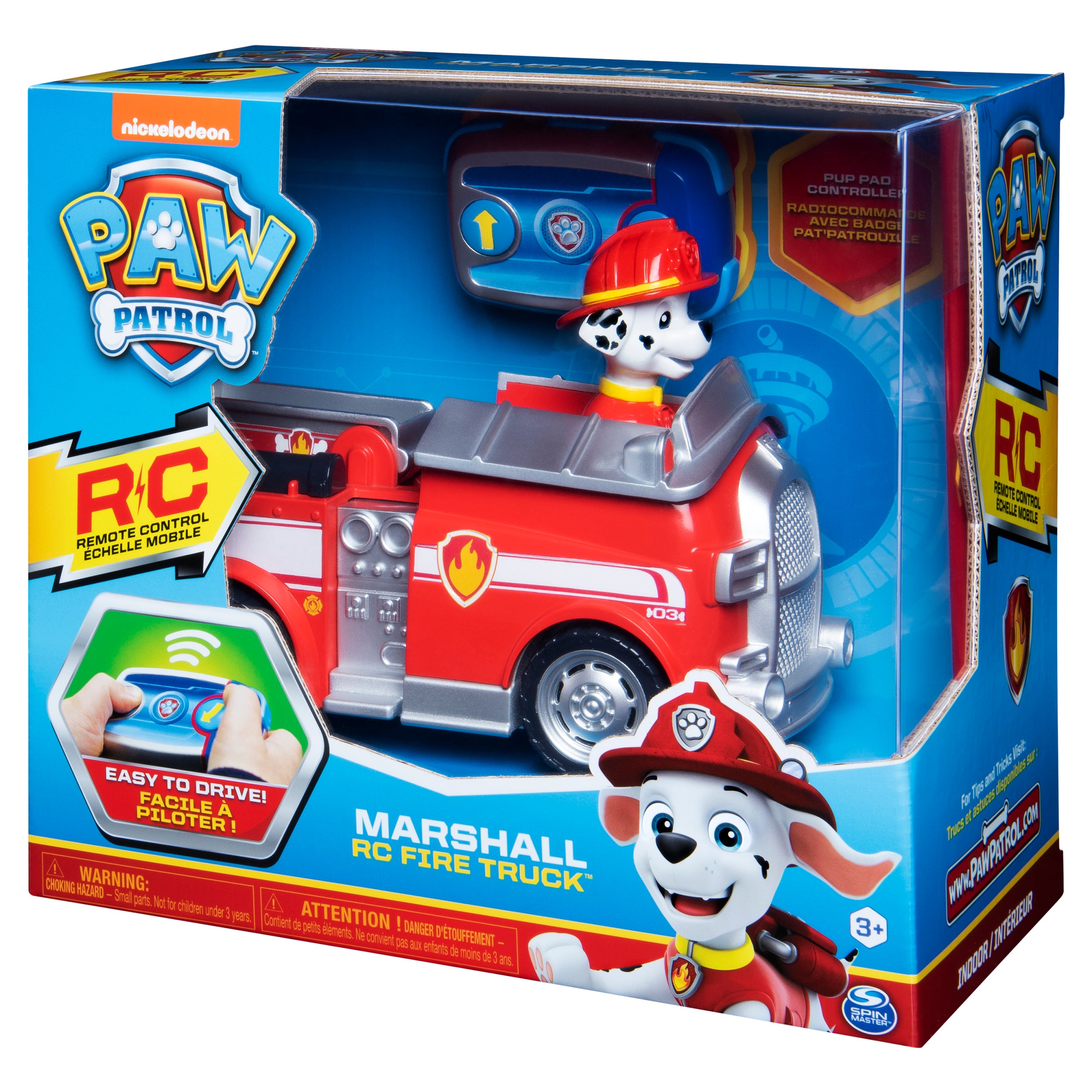 PAW Patrol, Marshall Remote Control Fire Truck with 2-Way Steering, for Kids Aged 3 and Up