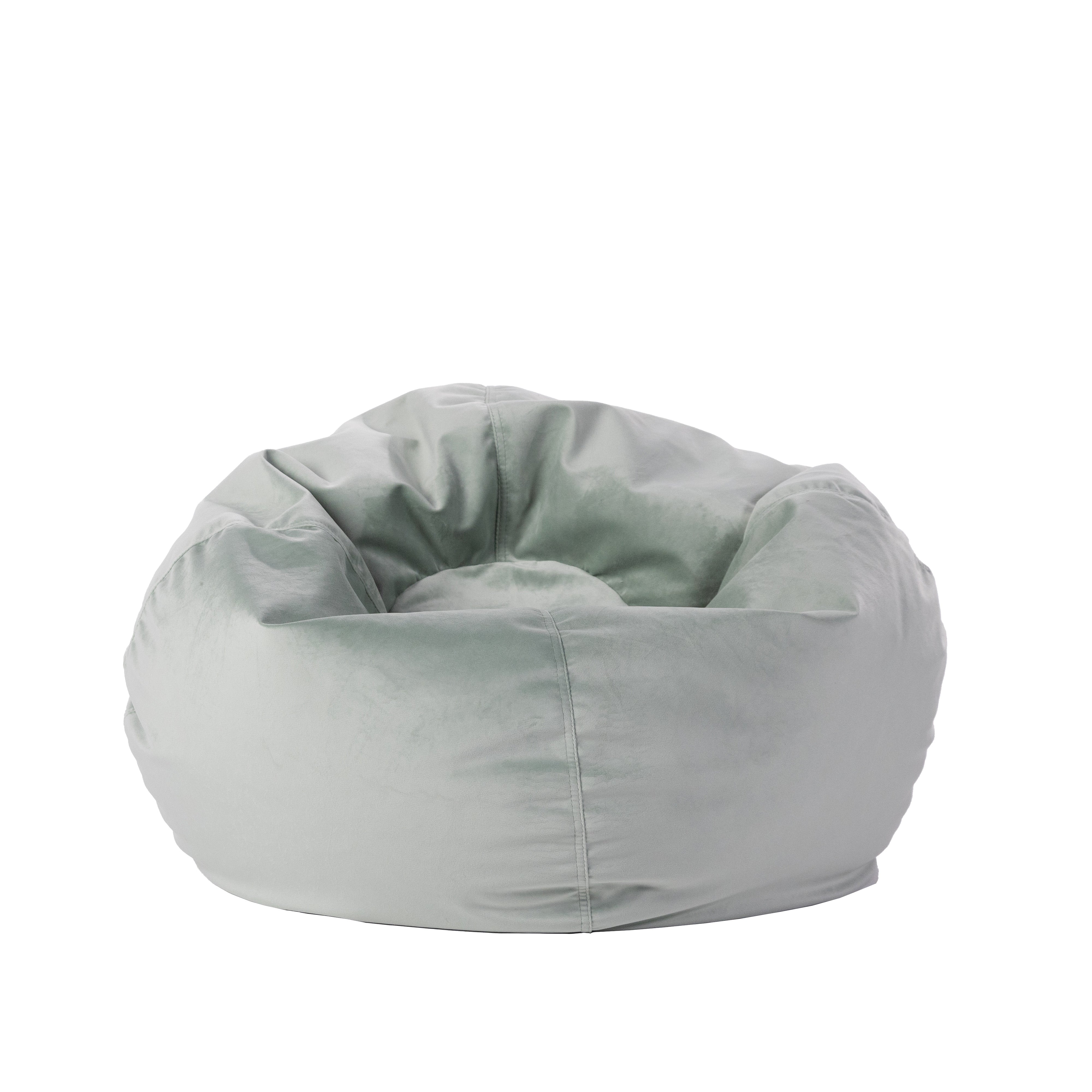 30" Round Velvety Bean Bag - Aloe