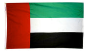 United Arab Emirates Flag 2x3 ft. Nylon SolarGuard Nyl-Glo 100% Made in USA to Official United Nations Design Specifications.