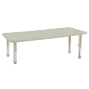 24" x 72" Rectangle Thermofused Activity Table with Adjustable Chunky Legs - Asian Sand/Sand