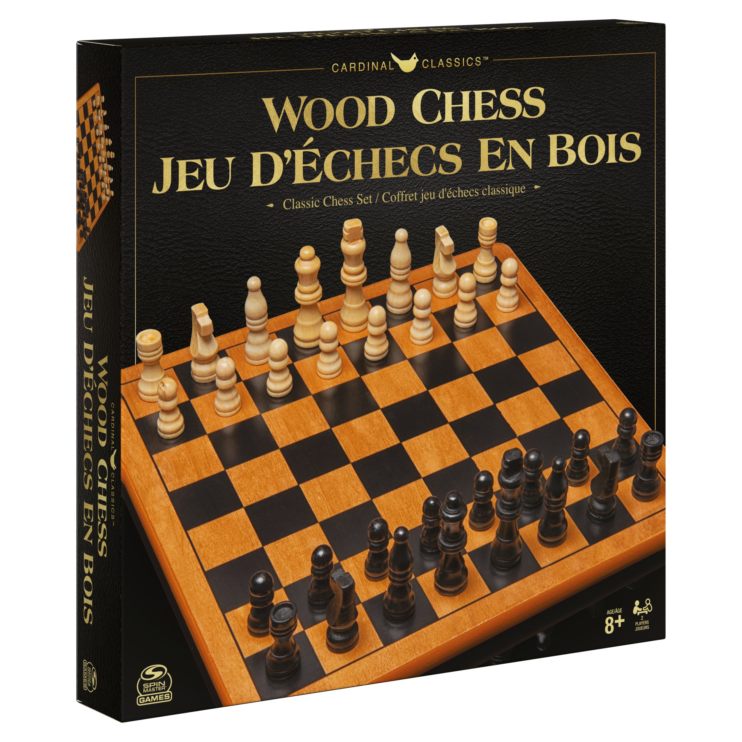 Cardinal Classics, Wood Chess Set with Chess Board and Wood Chess Pieces 2-Player Strategy Board Game, for Adults and Kids Ages 8 and up